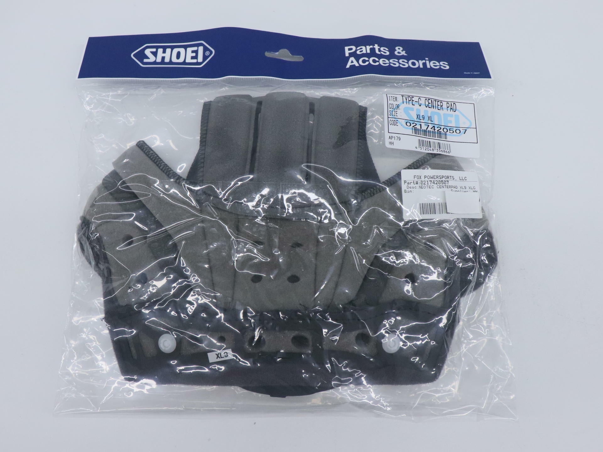 OPEN BOX - Shoei Center Pad Top XL 9mm - NeoTec Helmets - 0217420507