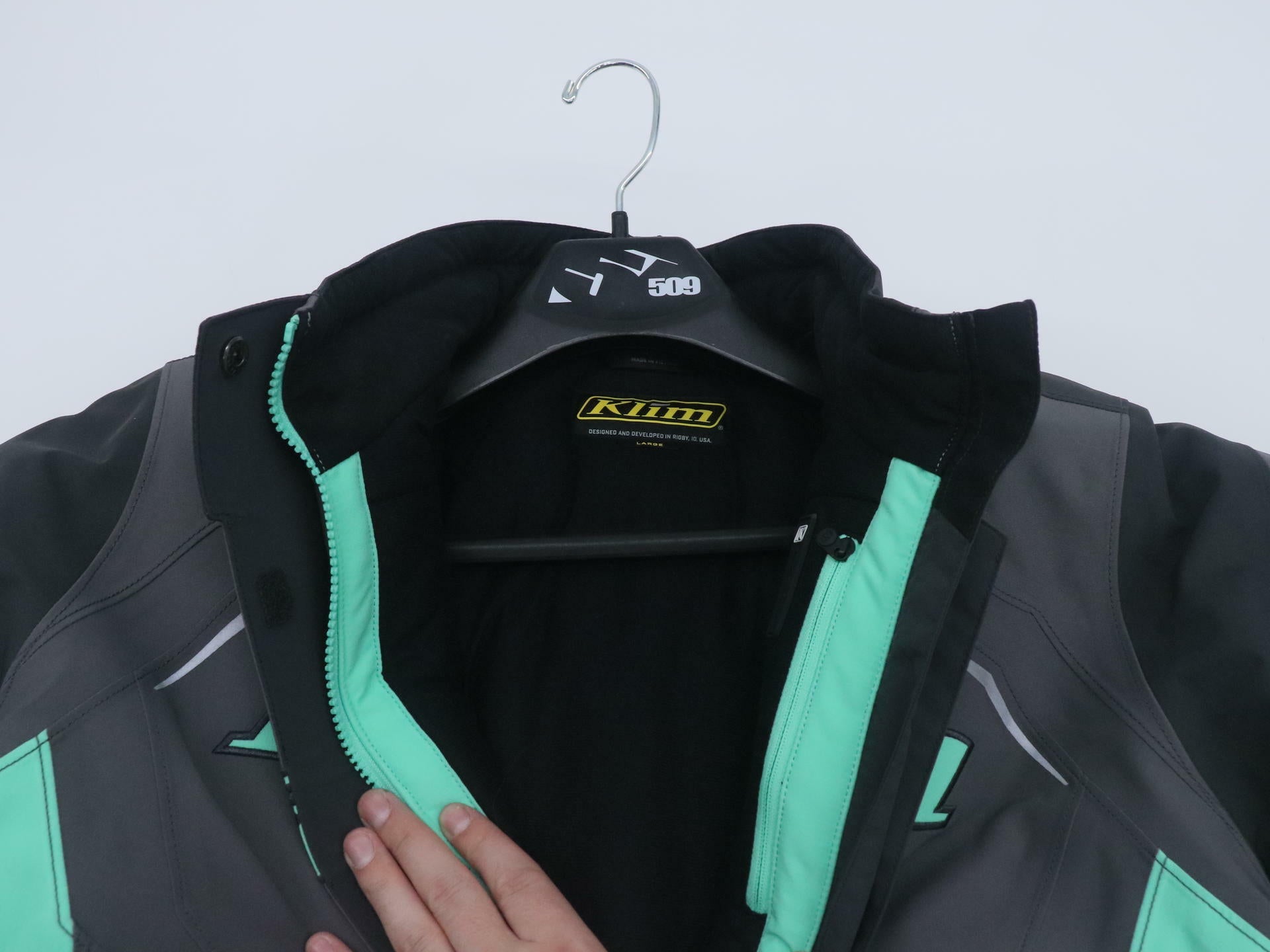 OPEN BOX - Klim Jacket Spark Asphalt Winter MINT - MENS LG - 3128-000-140-621