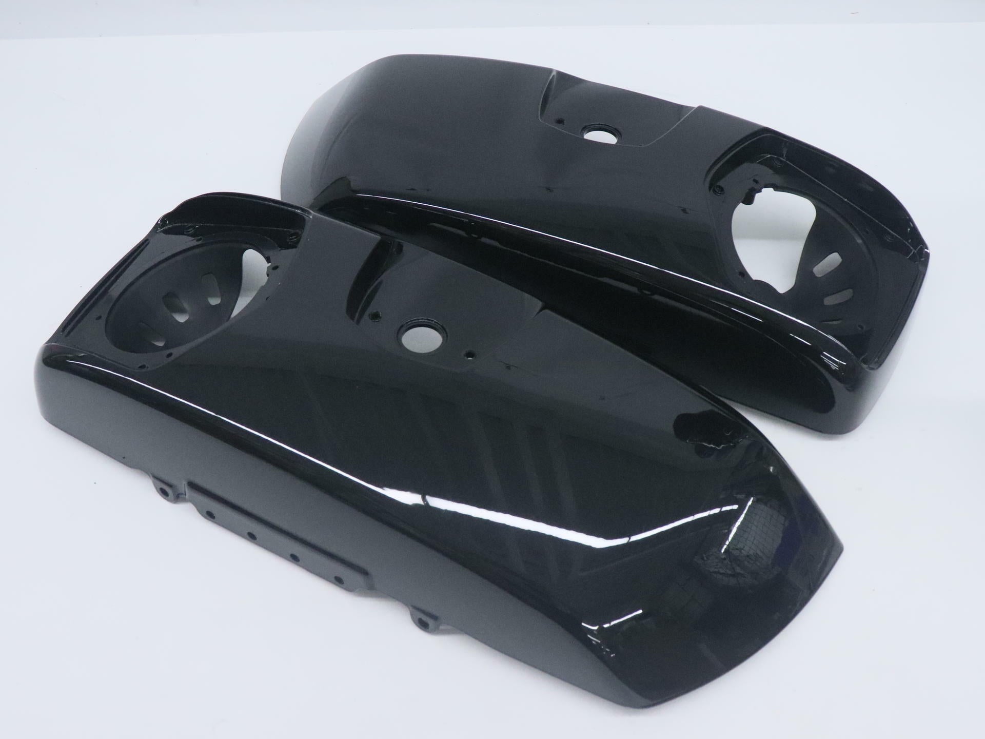 OEM Indian PowerBand Audio Saddlebag Lid Set BLACK PEARL- 2883666-666 - Open Box