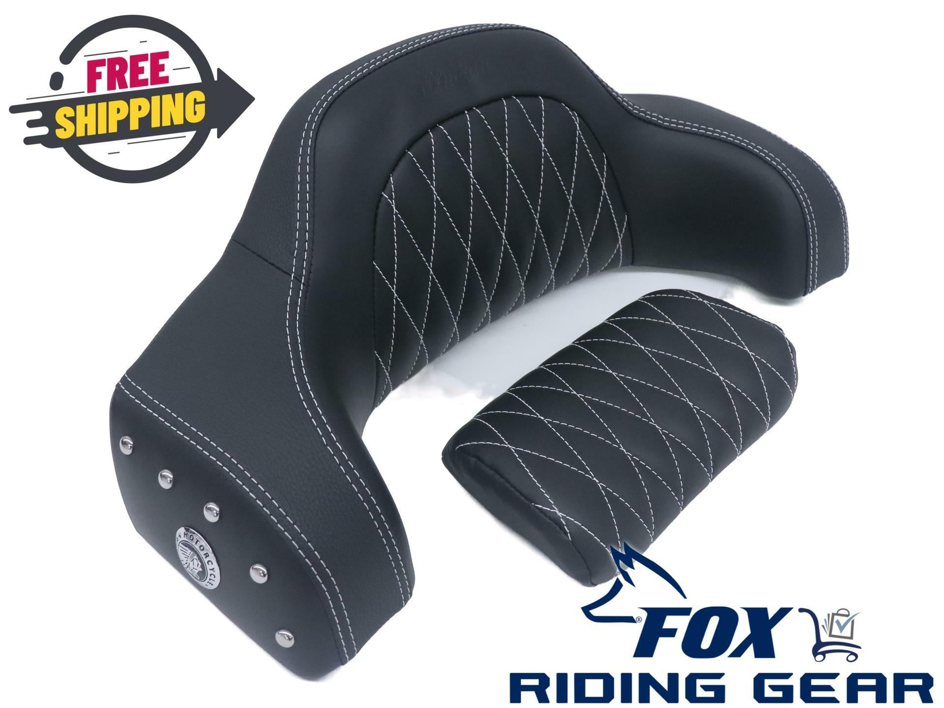 OPEN BOX - OEM Indian Passenger Trunk Backrest Pad - Quilted BLACK - 2880284-02