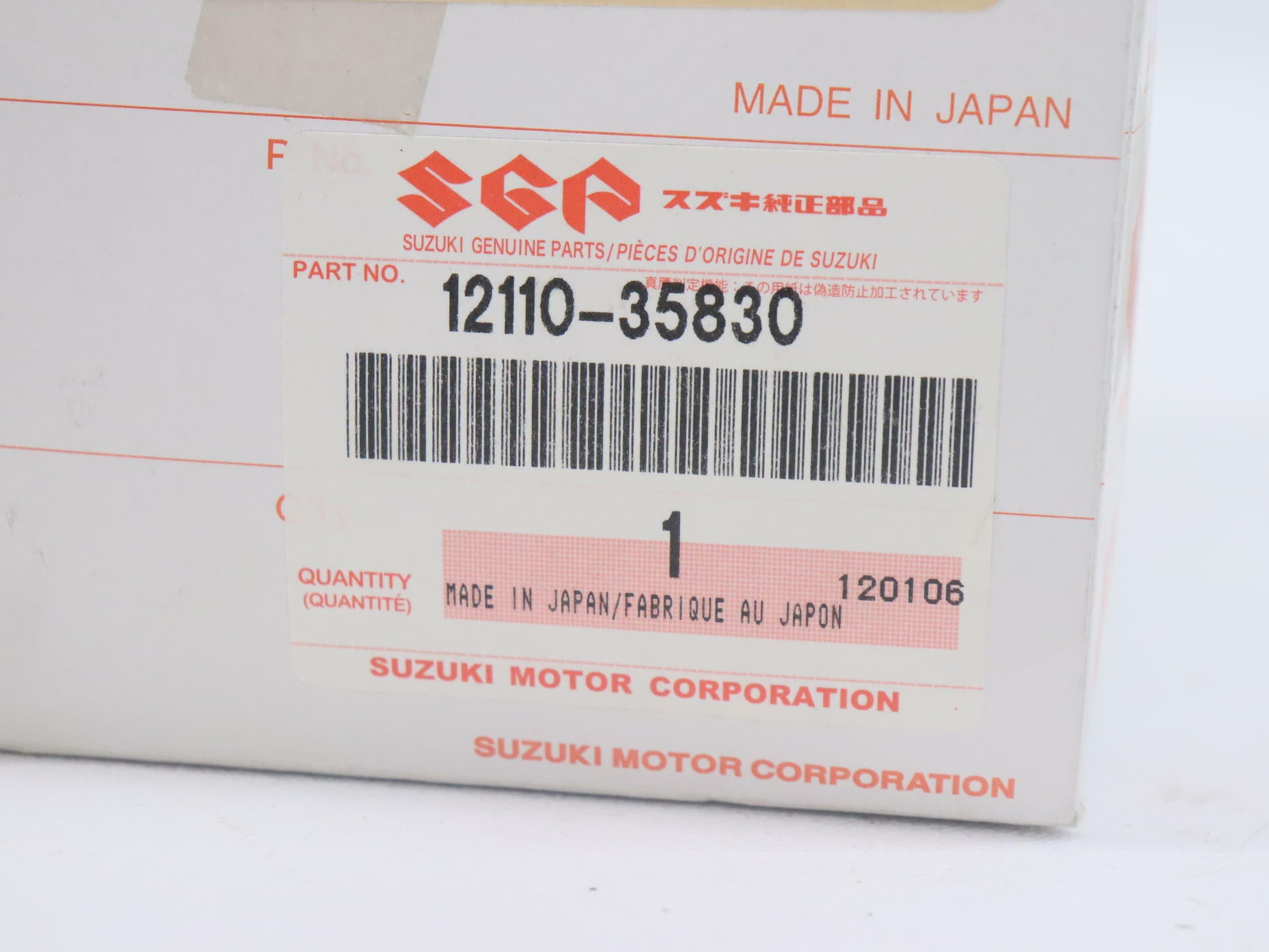 OPEN BOX - OEM Suzuki Piston w/Rings & Pin - 05-07 RMZ450  - 12110-35830