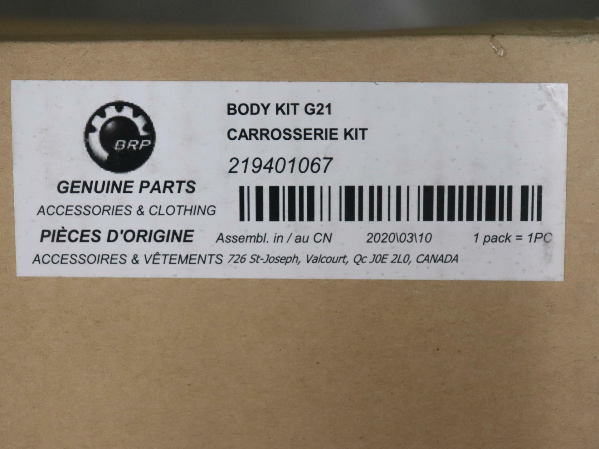 OPEN BOX - OEM Can-Am Body Panel Kit Exclusive Ghost Black - Ryker - 219401067