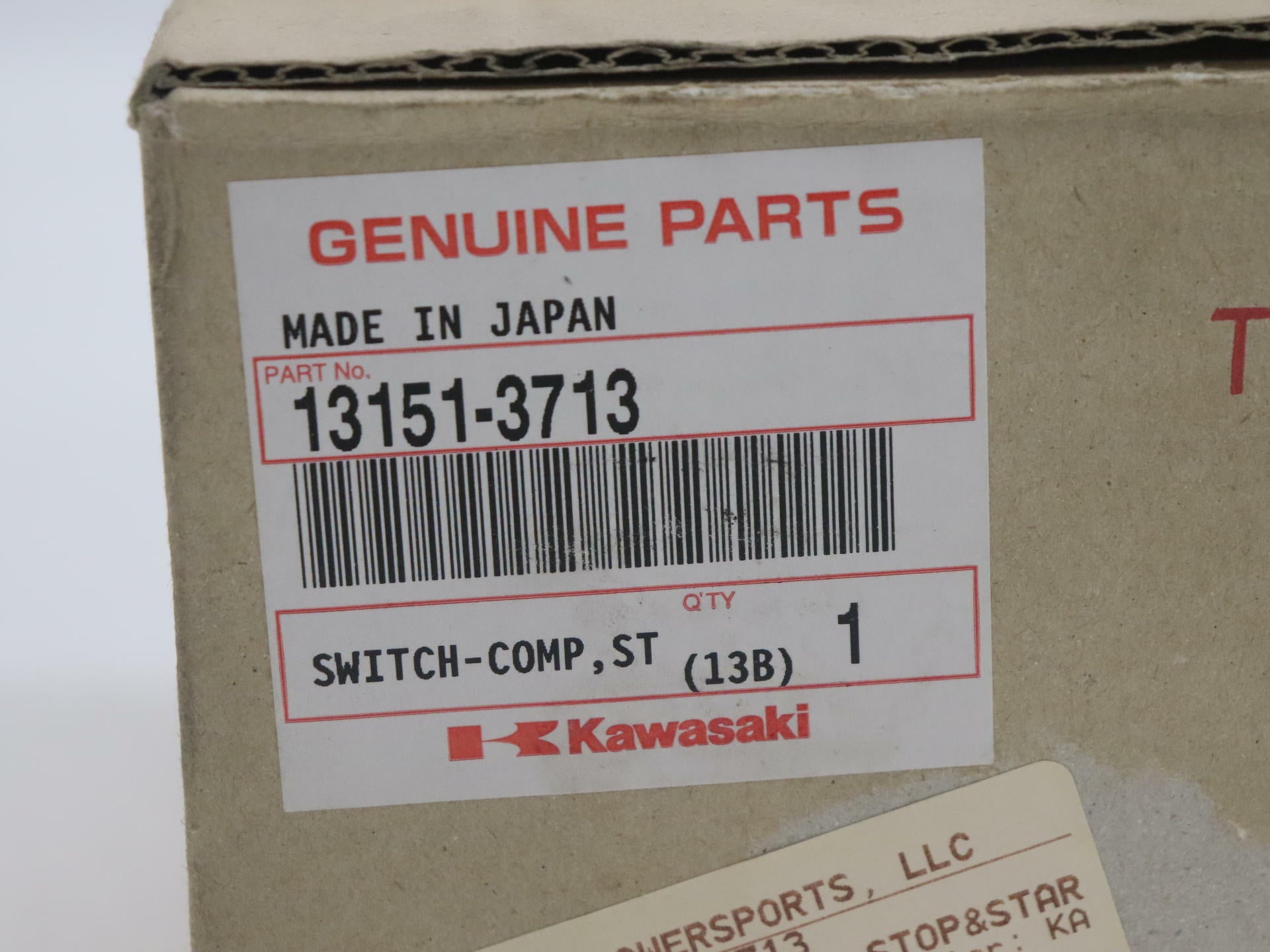 OPEN BOX - OEM Kawasaki Start Stop Switch  - 95-97 JH750 ZXI - 13151-3713