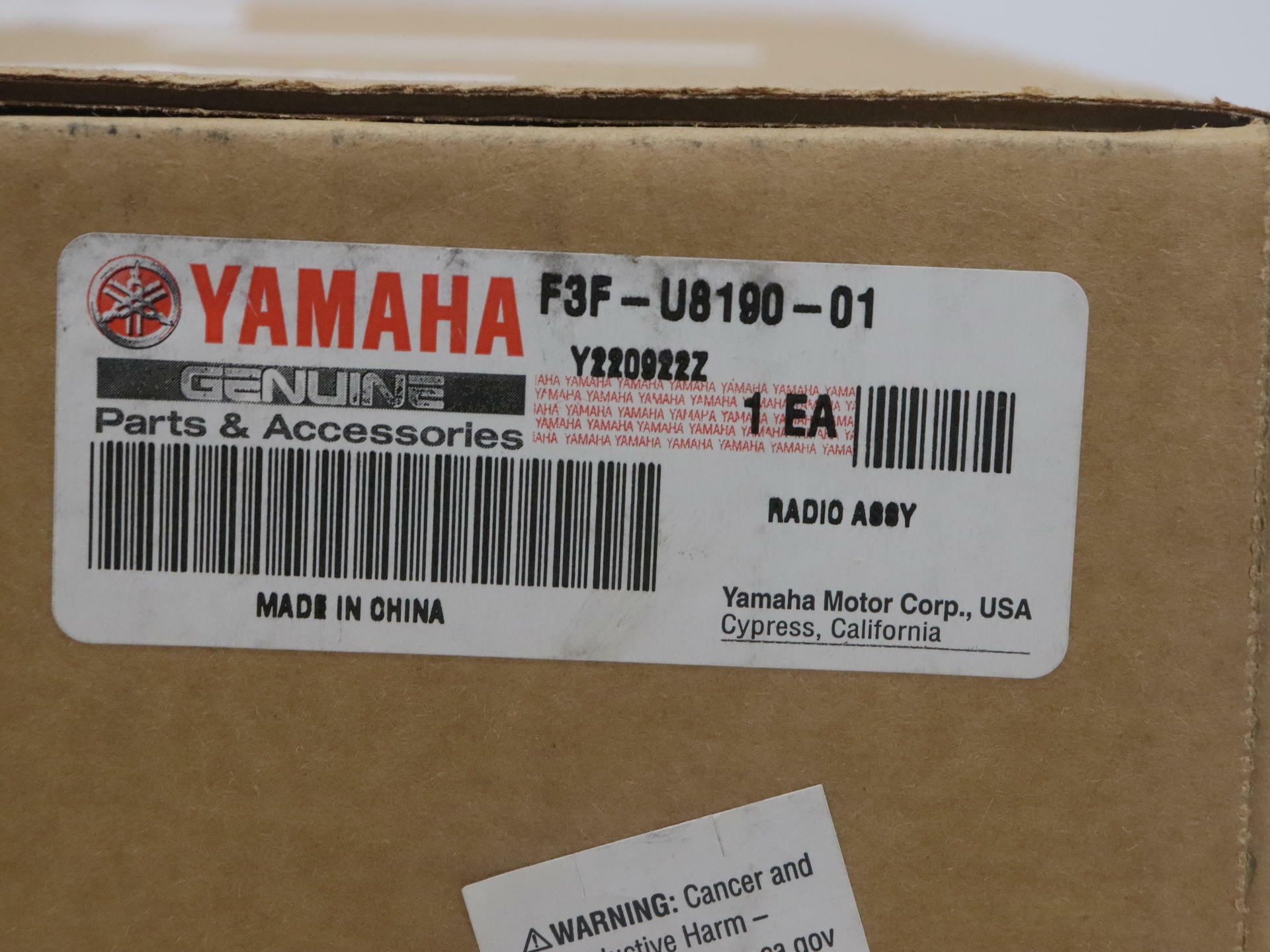 OPEN BOX - OEM Yamaha Radio Assy Polk Audio - 16-18 AR240 SX240 - F3F-U8190-01