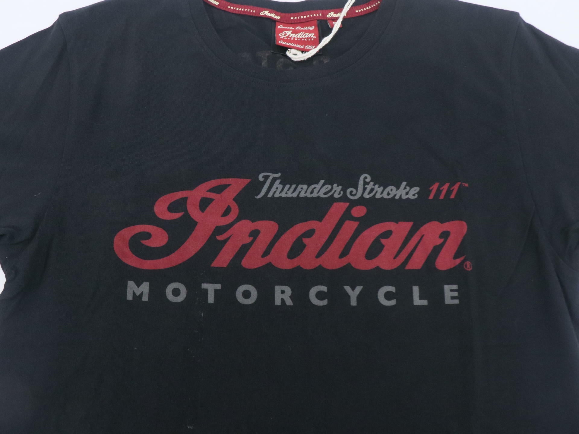 OPEN BOX - Indian T-Shirt Thunderstroke BLACK Tee - MENS SMALL - 286366002