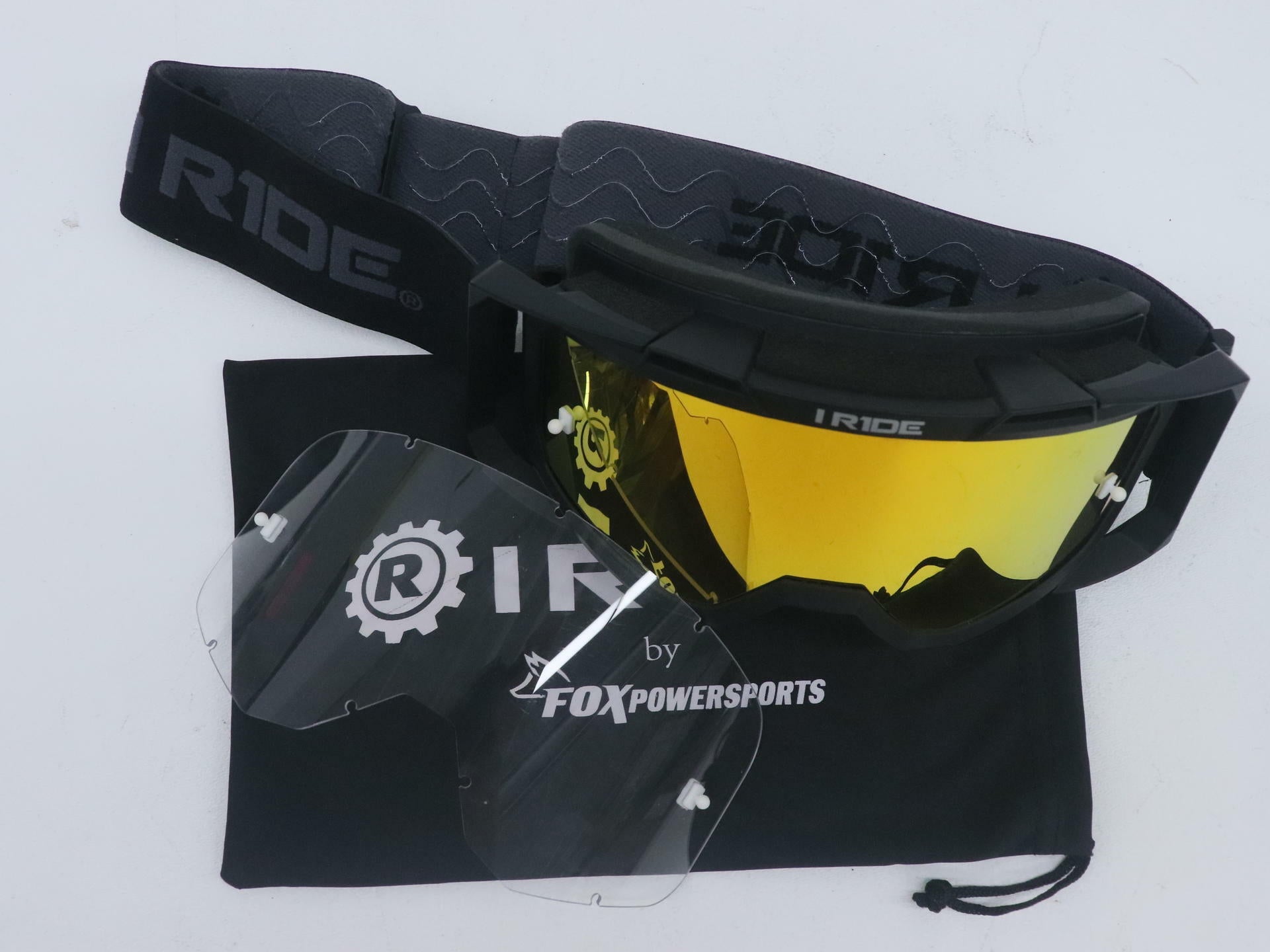 OPEN BOX - Fox Powersports Goggle BLACK Frame & ORANGE Pop Lens ATV - IR-AIRTIME