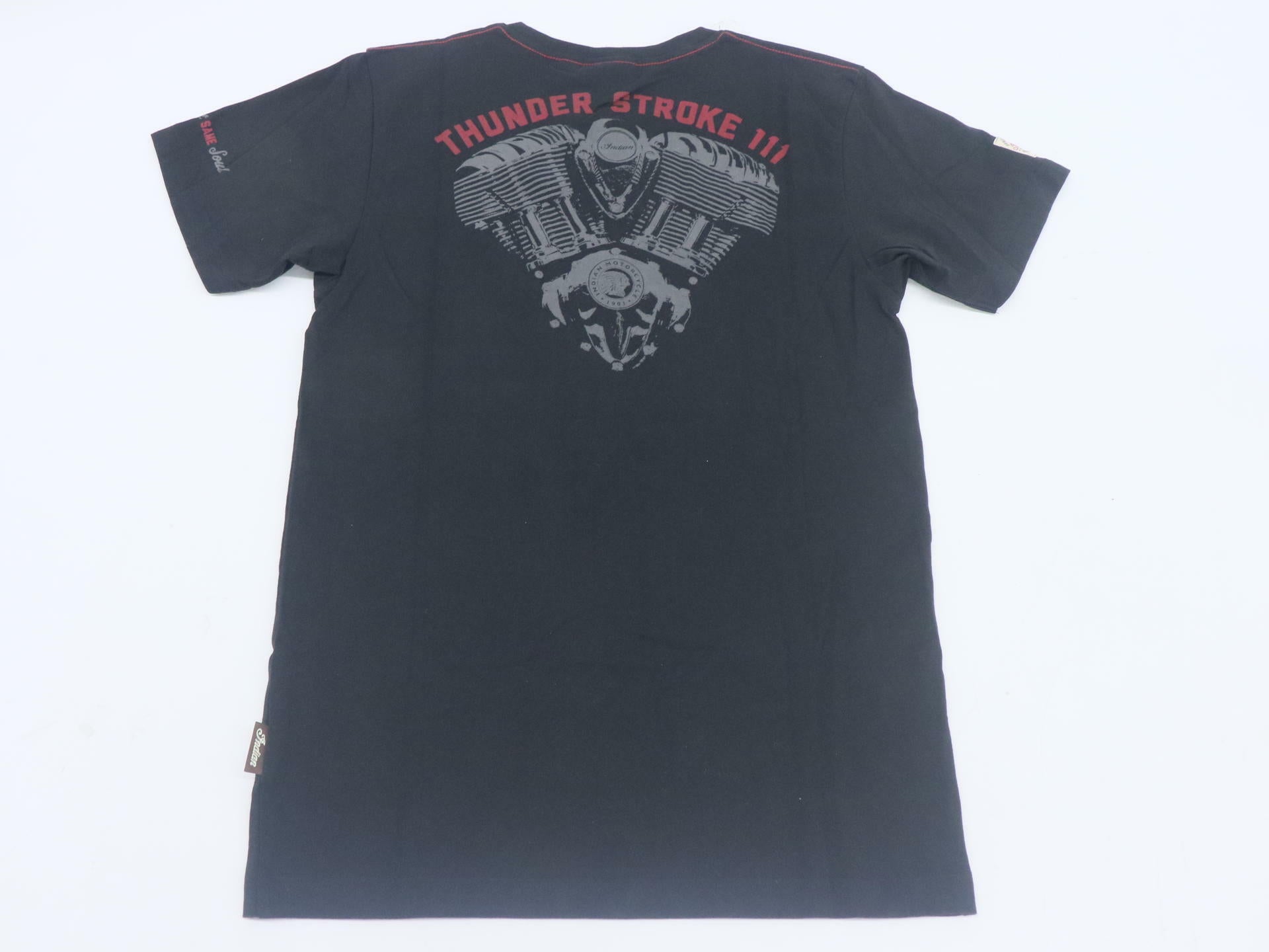 OPEN BOX - Indian T-Shirt Thunderstroke BLACK Tee - MENS SMALL - 286366002