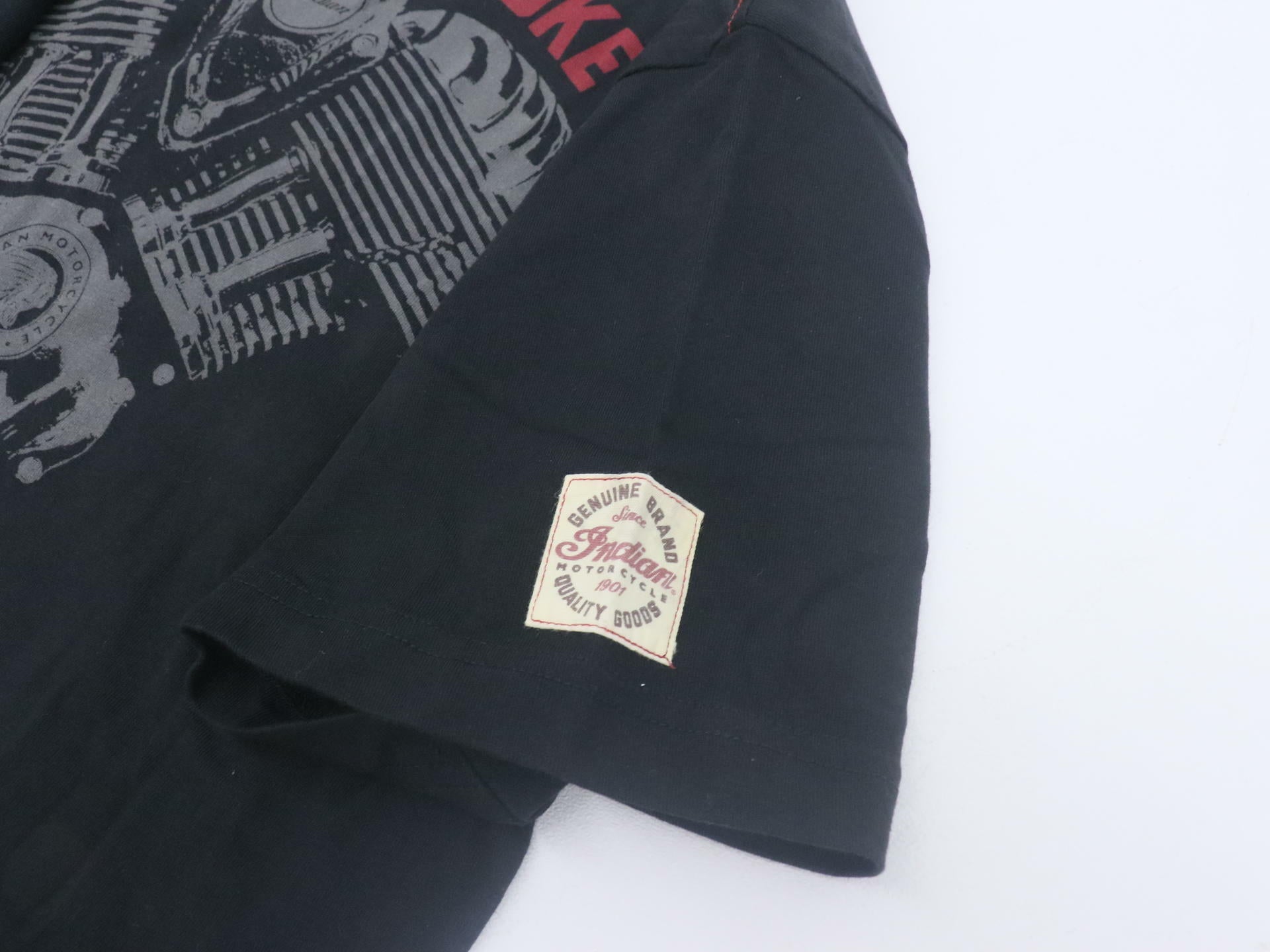 OPEN BOX - Indian T-Shirt Thunderstroke BLACK Tee - MENS SMALL - 286366002