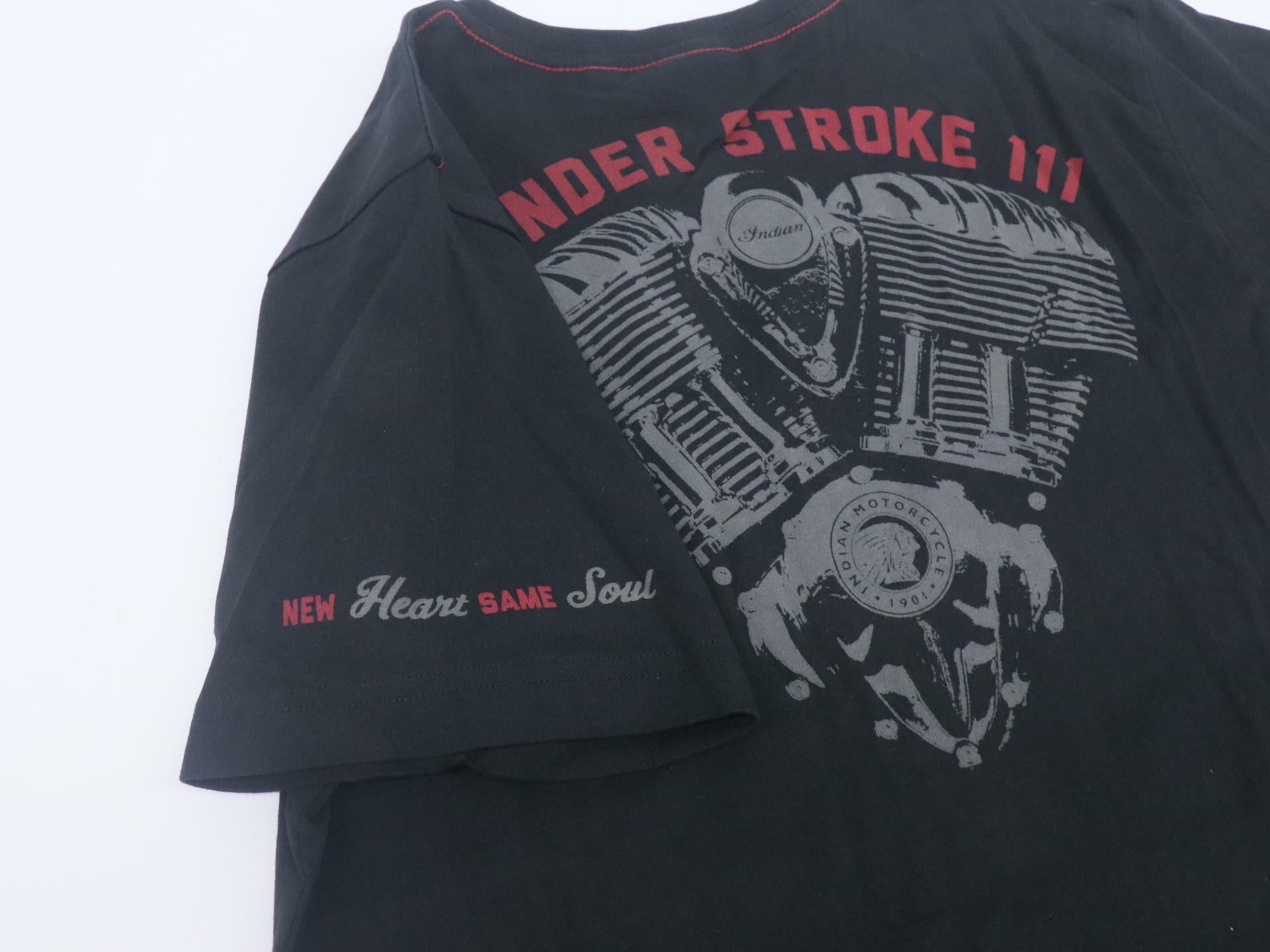 OPEN BOX - Indian T-Shirt Thunderstroke BLACK Tee - MENS SMALL - 286366002