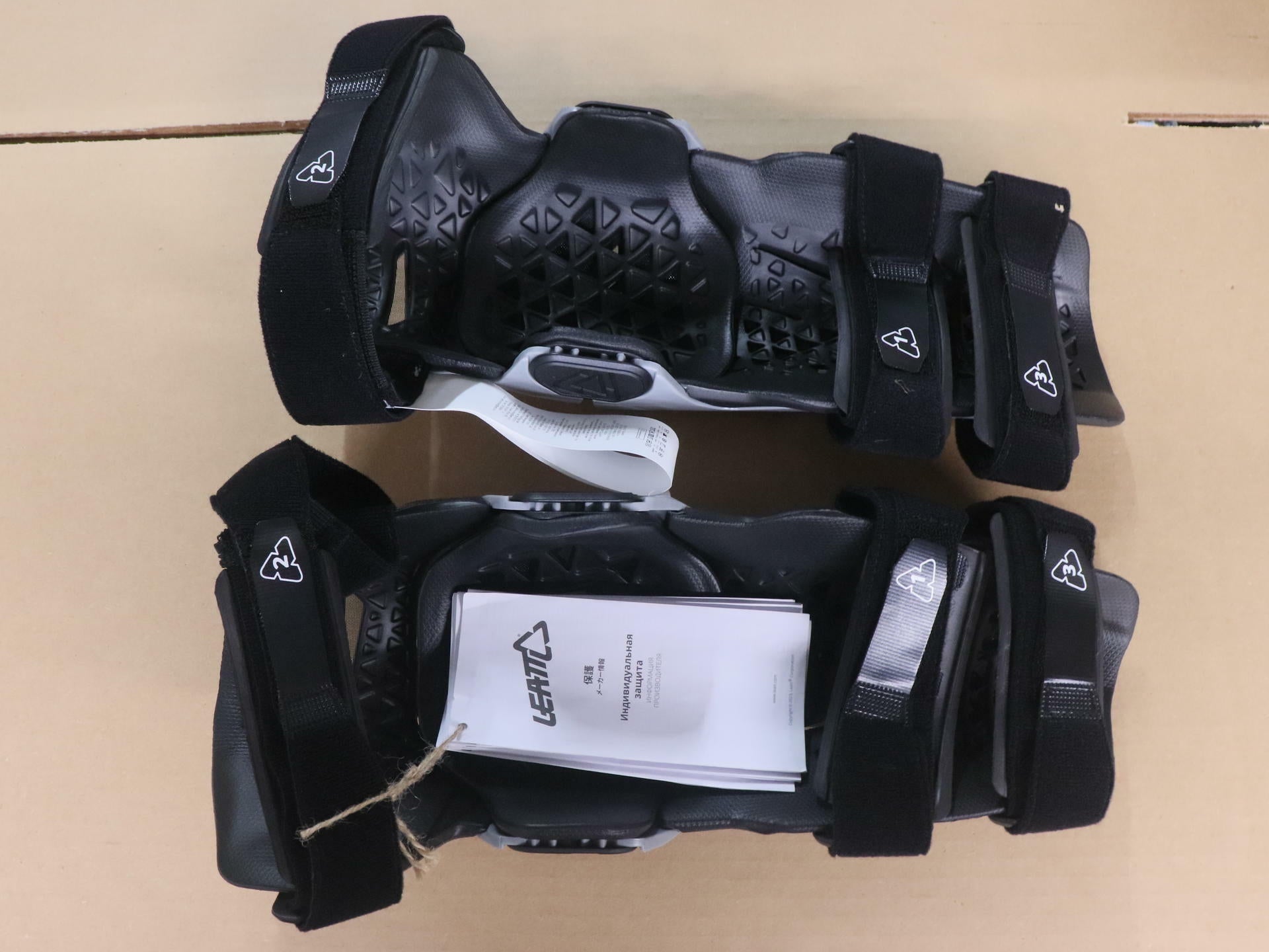 OPEN BOX - Leatt Knee & Shin Guard Protector Dual Axis Pro Forge Gray L/XL