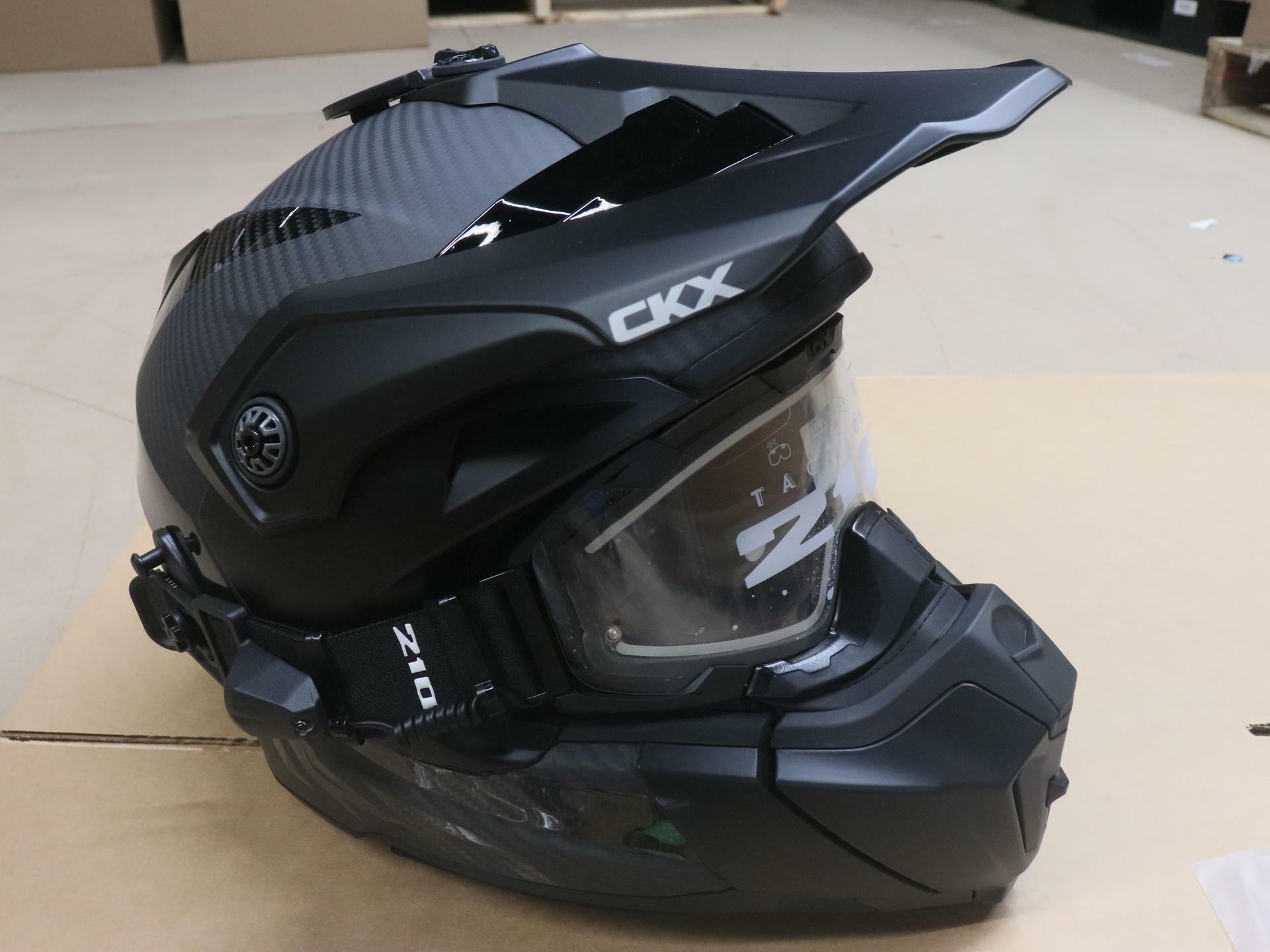 OPEN BOX - CKX Titan Original Carbon Electric Combo Helmet – Adult 3XL - 512607