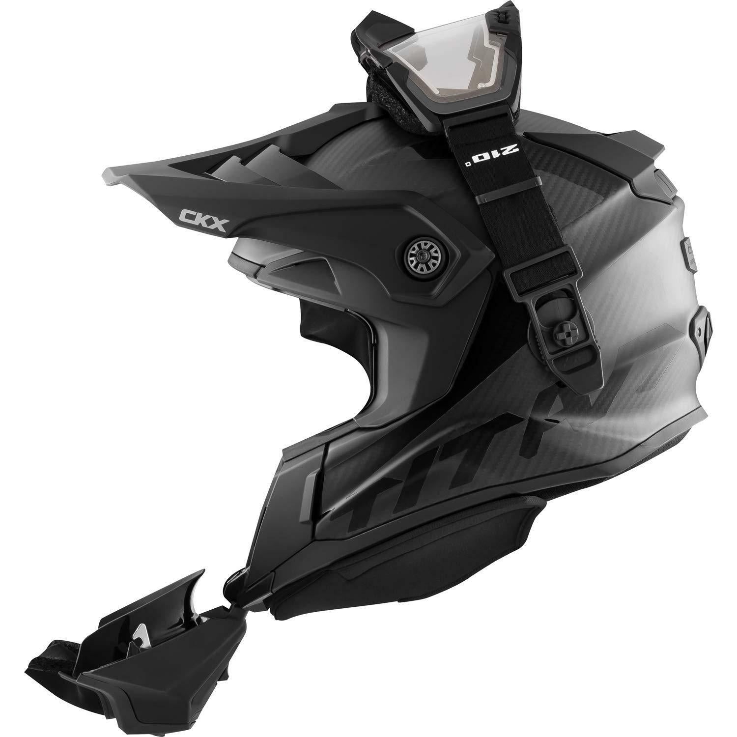 OPEN BOX - CKX Titan Original Carbon Electric Combo Helmet – Adult 3XL - 512607