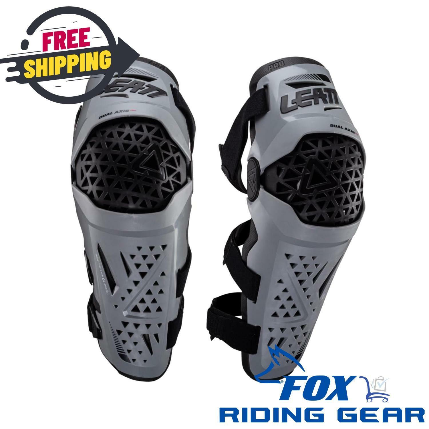 OPEN BOX - Leatt Knee & Shin Guard Protector Dual Axis Pro Forge Gray L/XL