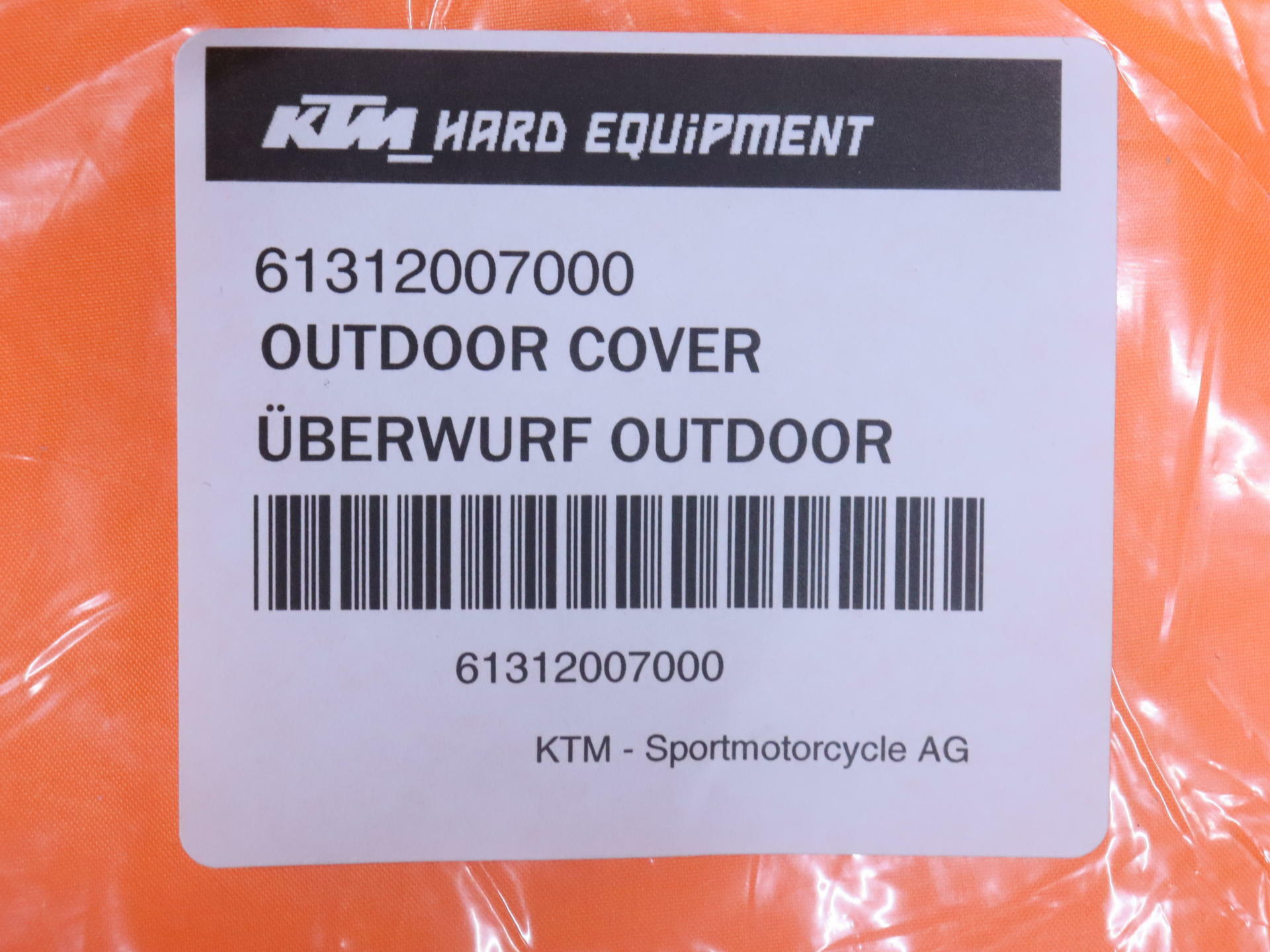 OPEN BOX - OEM KTM Protective Outdoor Cover Orange - 61312007000