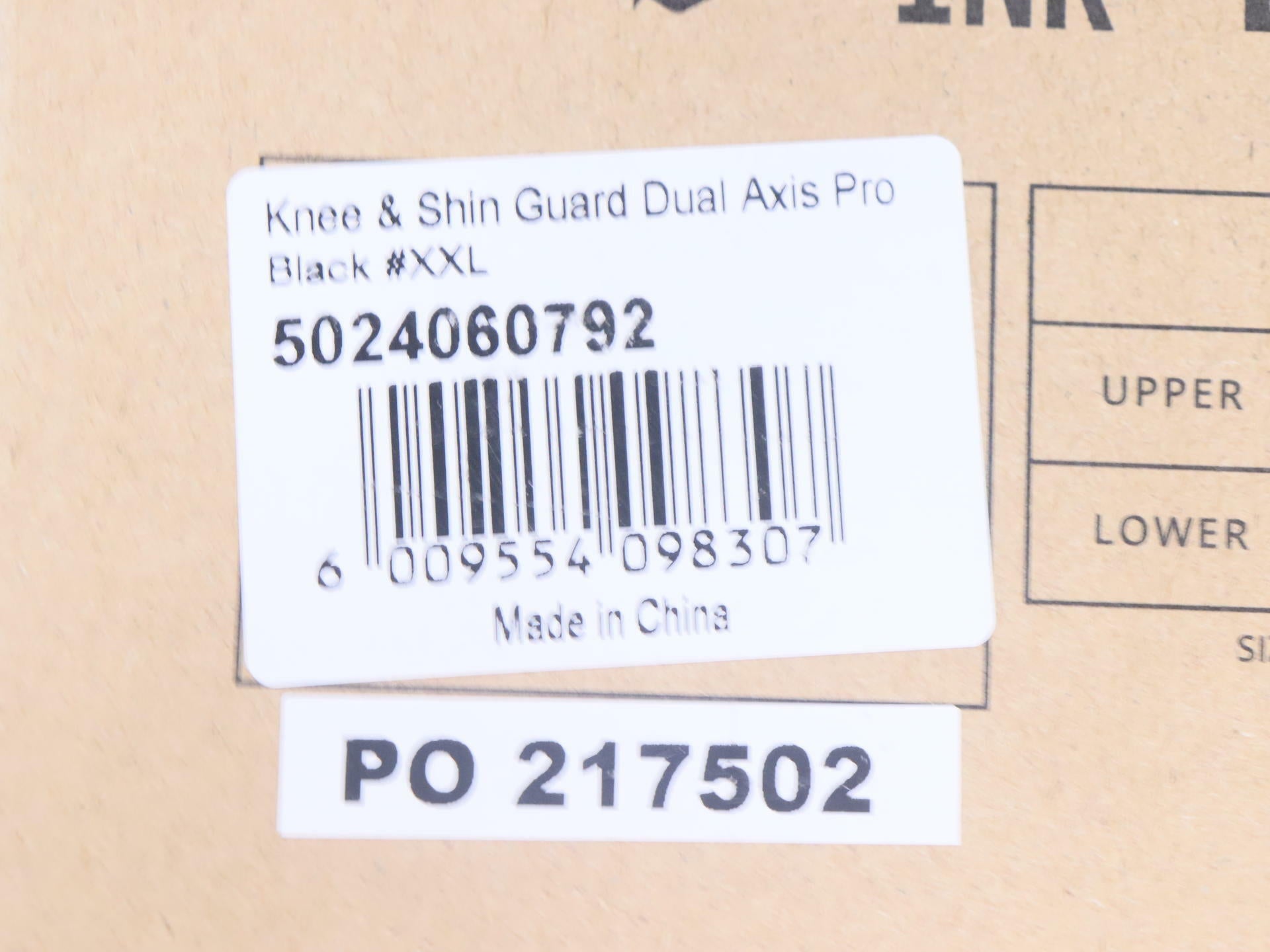 OPEN BOX - Leatt Knee & Shin Guard Protector Dual Axis Pro Black XXL- 5024060792