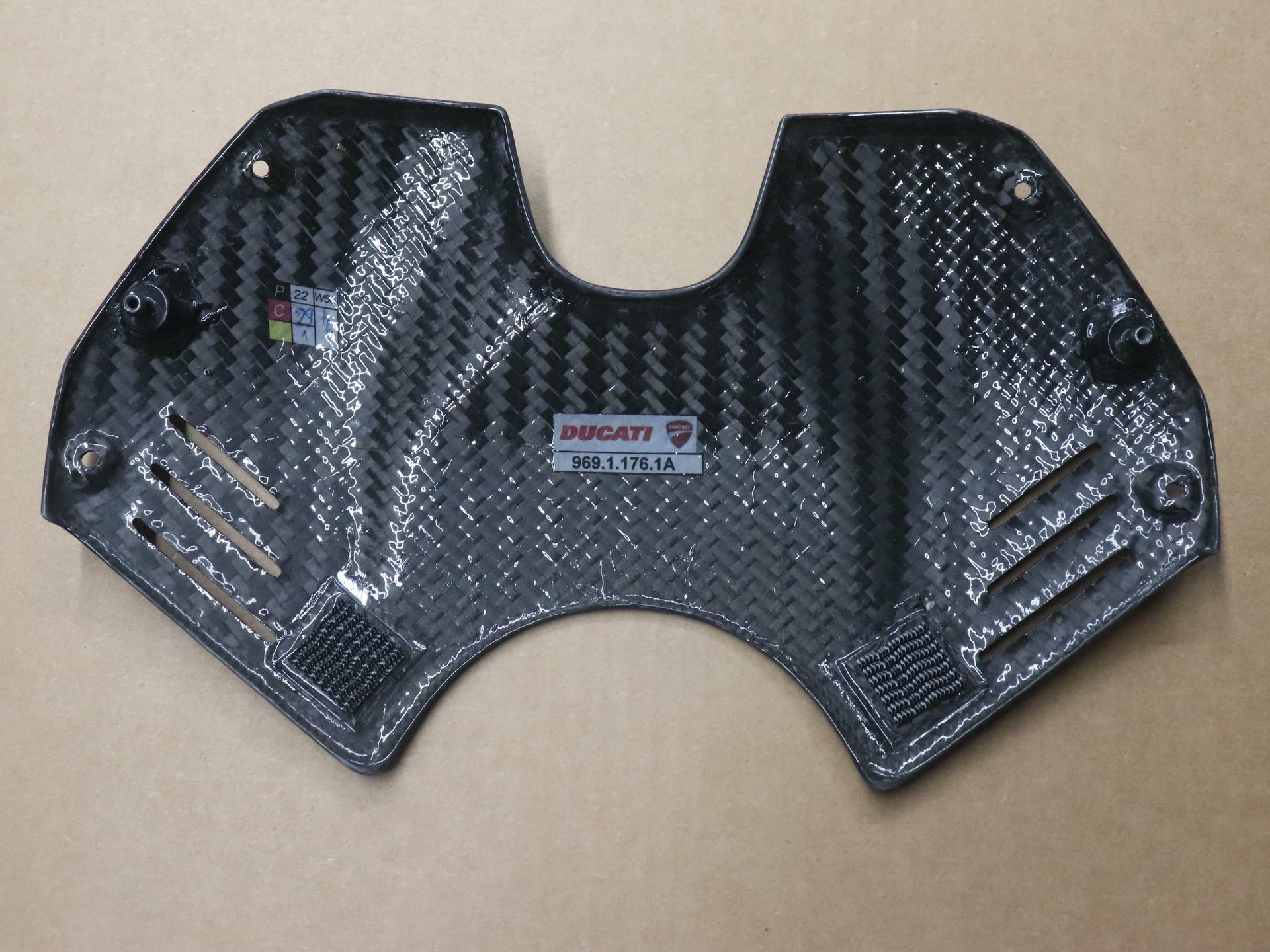 OPEN BOX - OEM Ducati Panigale V4 Carbon Fiber Fuel Tank Cover - 96981051A