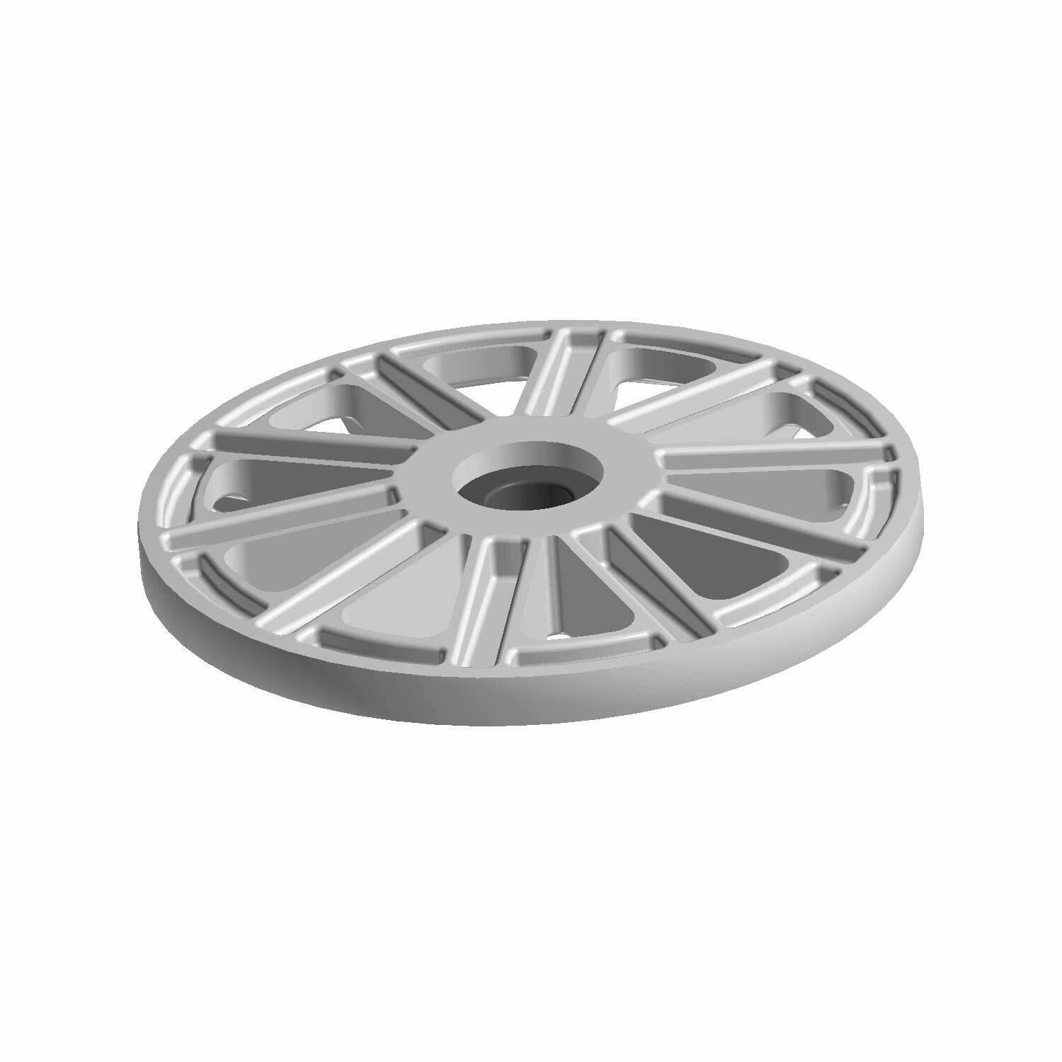 Polaris Snowmobile Suspension Rail Idler Wheel 7.25 in., Gloss Black, Genuine OEM Part 1590431-070, Qty 1