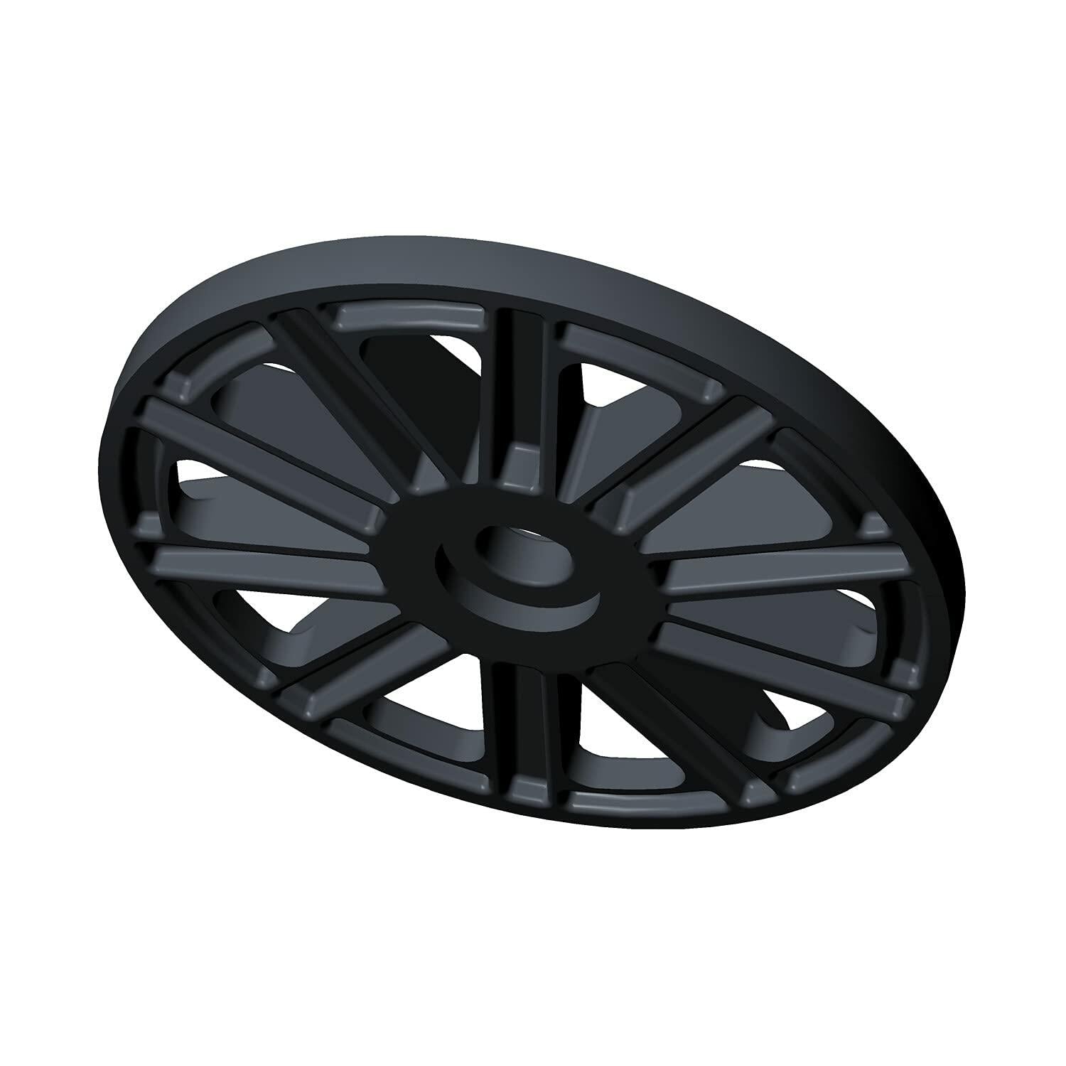 Polaris Snowmobile Suspension Rail Idler Wheel 7.25 in., Gloss Black, Genuine OEM Part 1590431-070, Qty 1