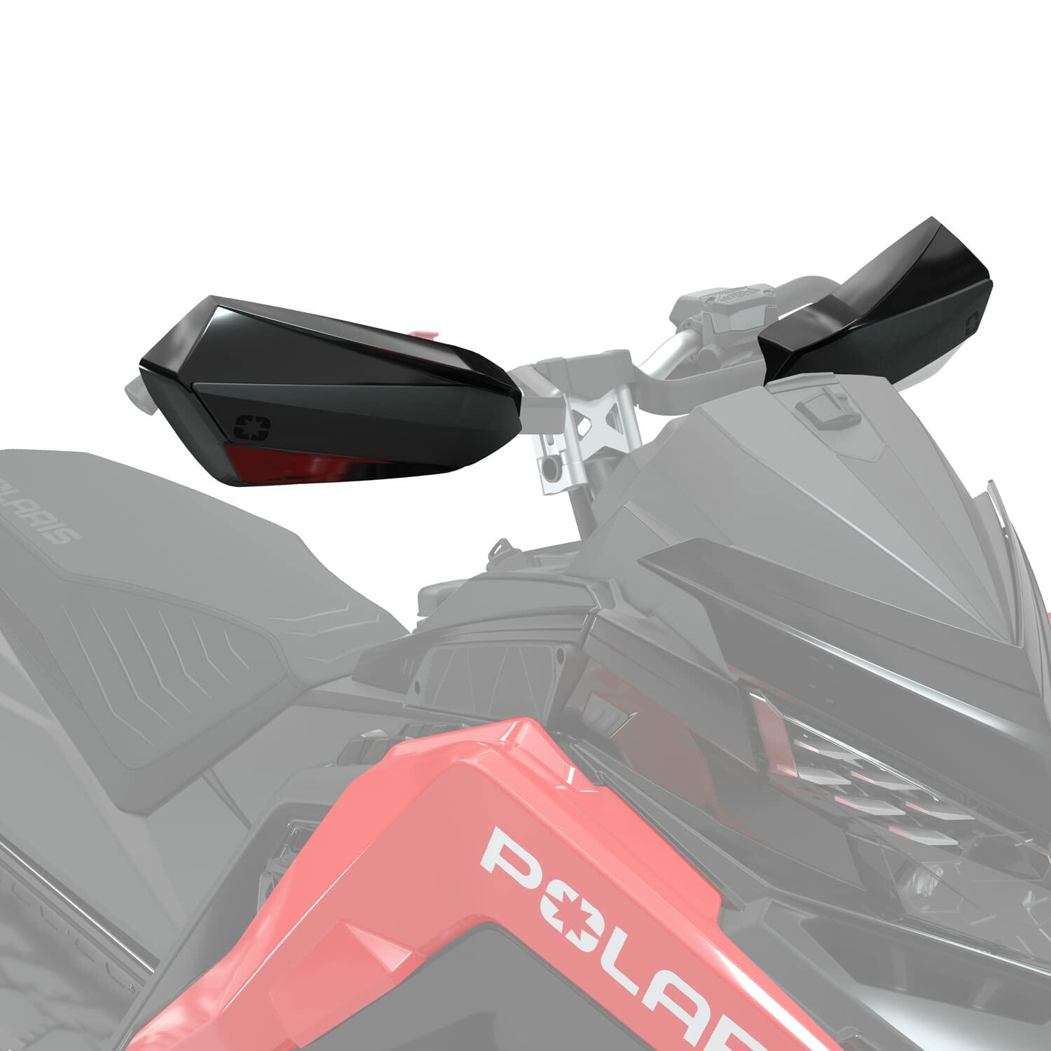 Polaris Snowmobile MATRYX Defend Handguards for Specific Switchback Assault 146, Switchback XC 146, INDY Adventure 137, INDY XC 137, INDY VR1 129 Models and More, Pair, Gloss Black - Part 2884616-266