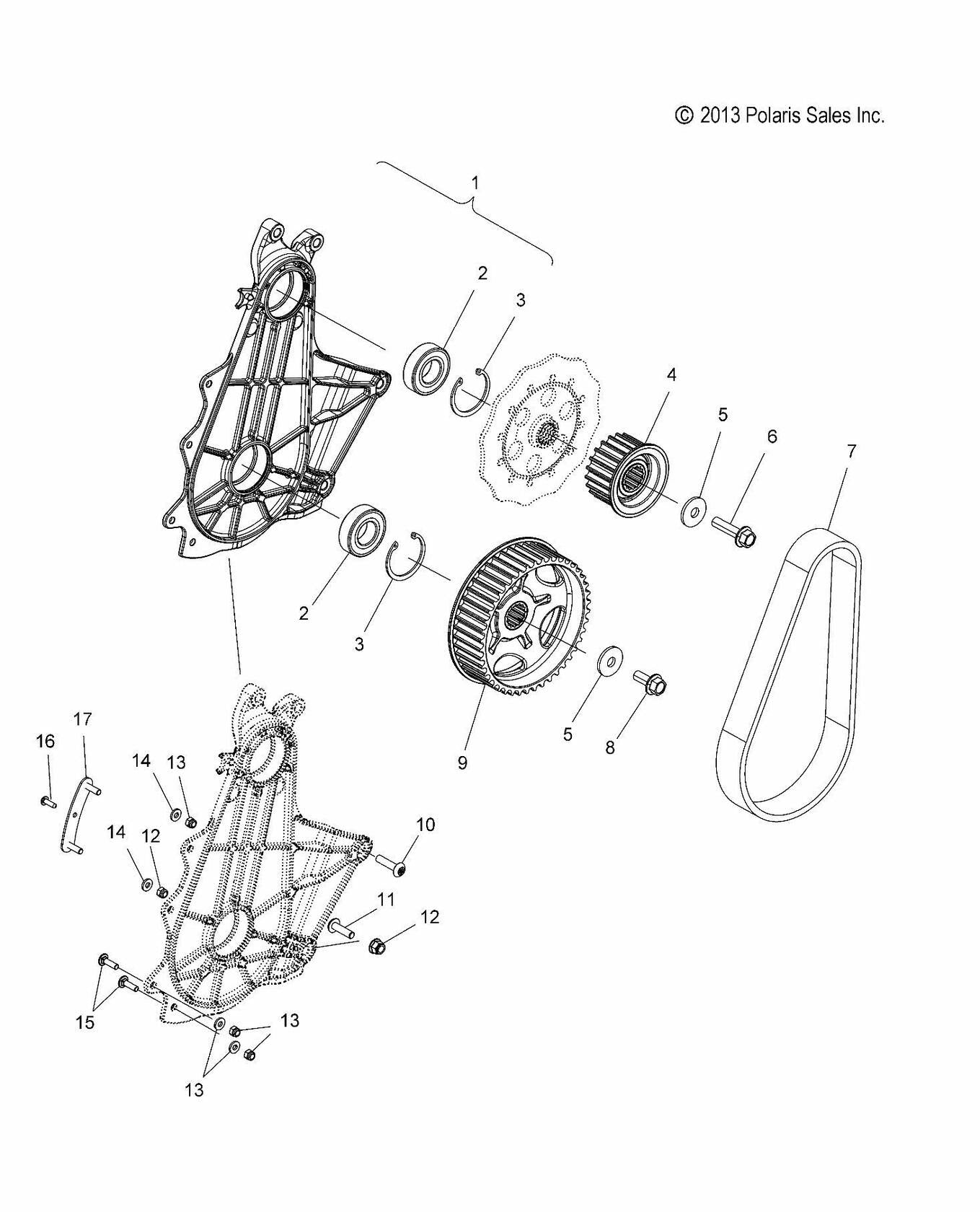 Polaris Snowmobile Quick Drive Belt Kit, for Specific 800 PRO RMK 163, 800 PRO RMK 155, and 600 PRO RMK 155 Models, Genuine OEM, 2206328