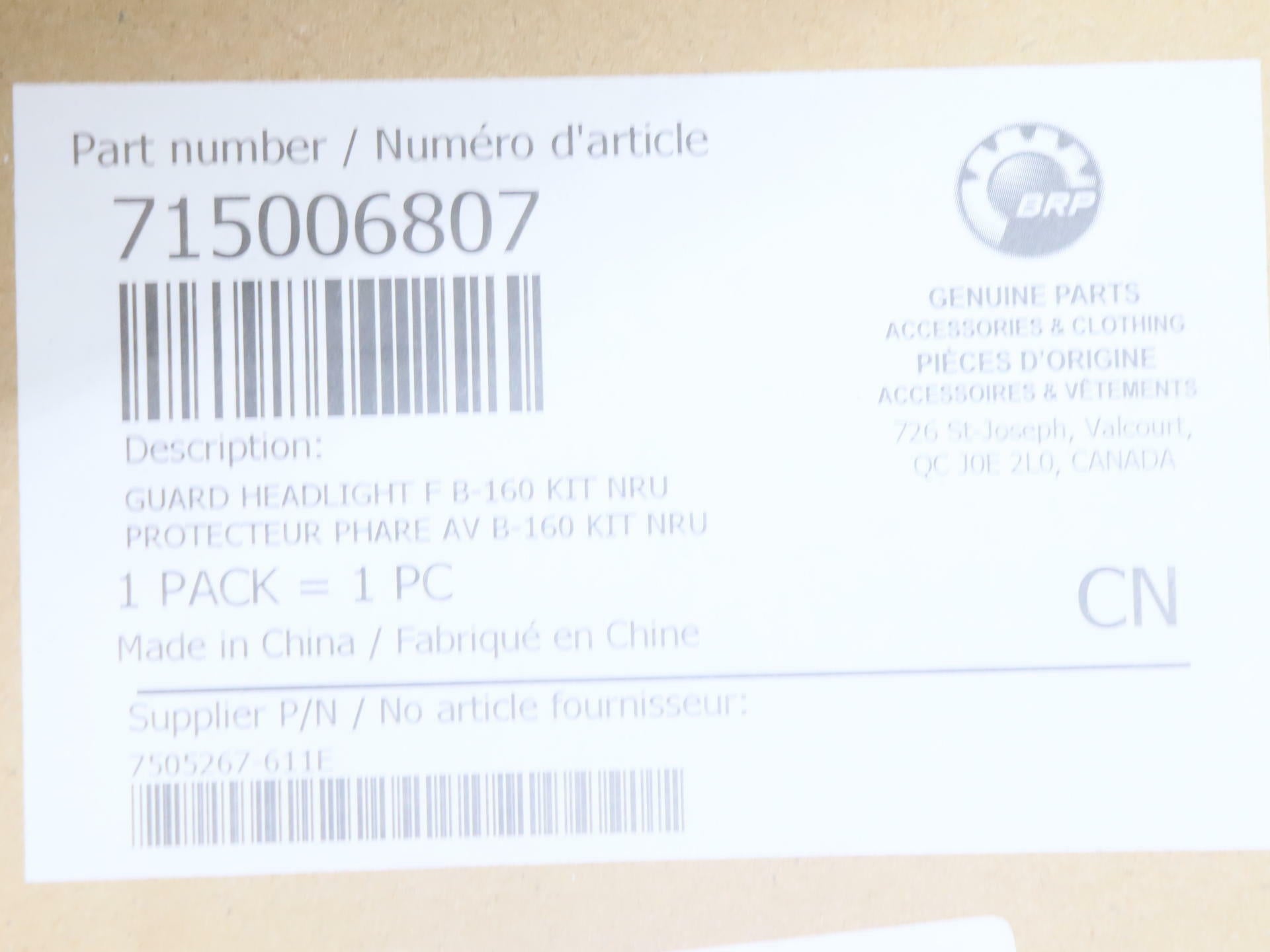 OPEN BOX - OEM Can-Am Front Corner Body Protector Set 715006807 - Commander Max