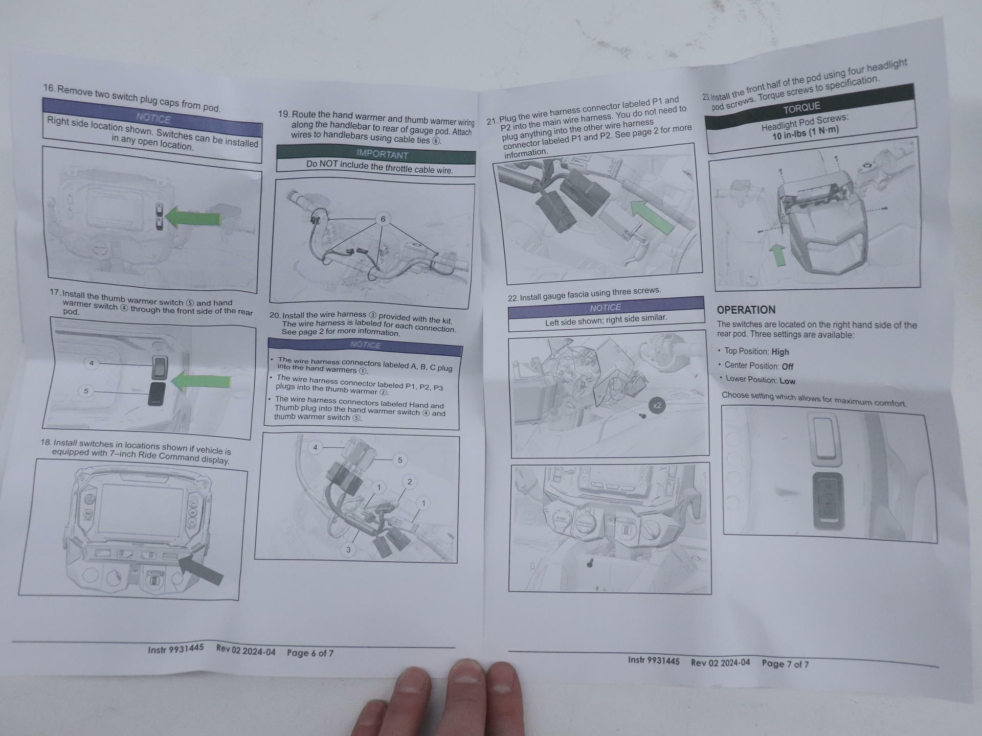 OPEN BOX - Polaris Hand & Thumb Warmer Kit 2885002 - Sportsman 450 570 XP1000