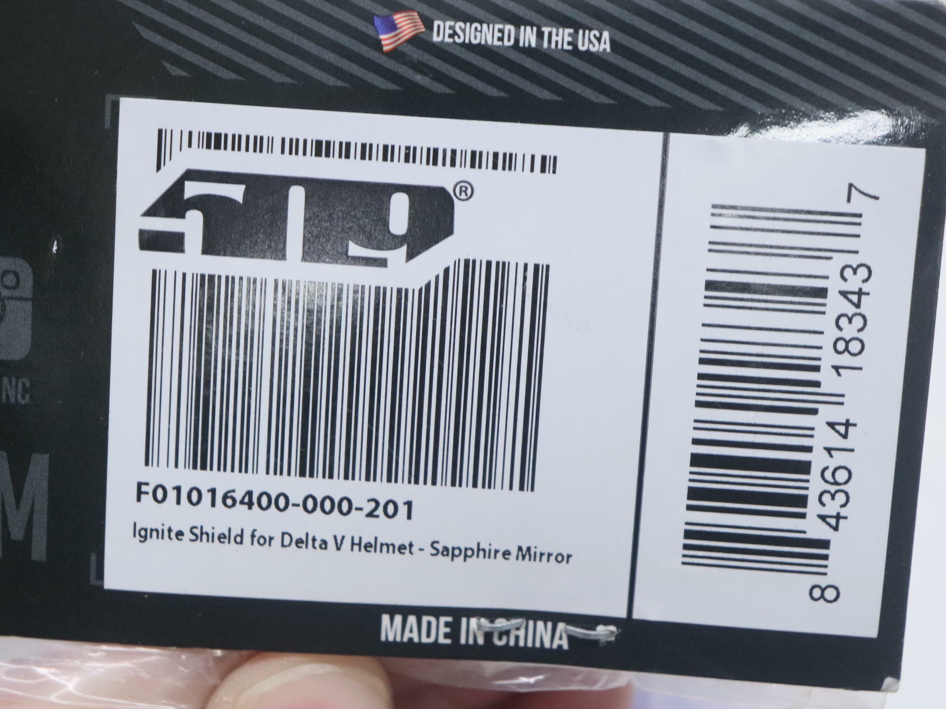 509 Delta V Electric Face Shield Sapphire Mirror - F01016400-000-201 - Open Box