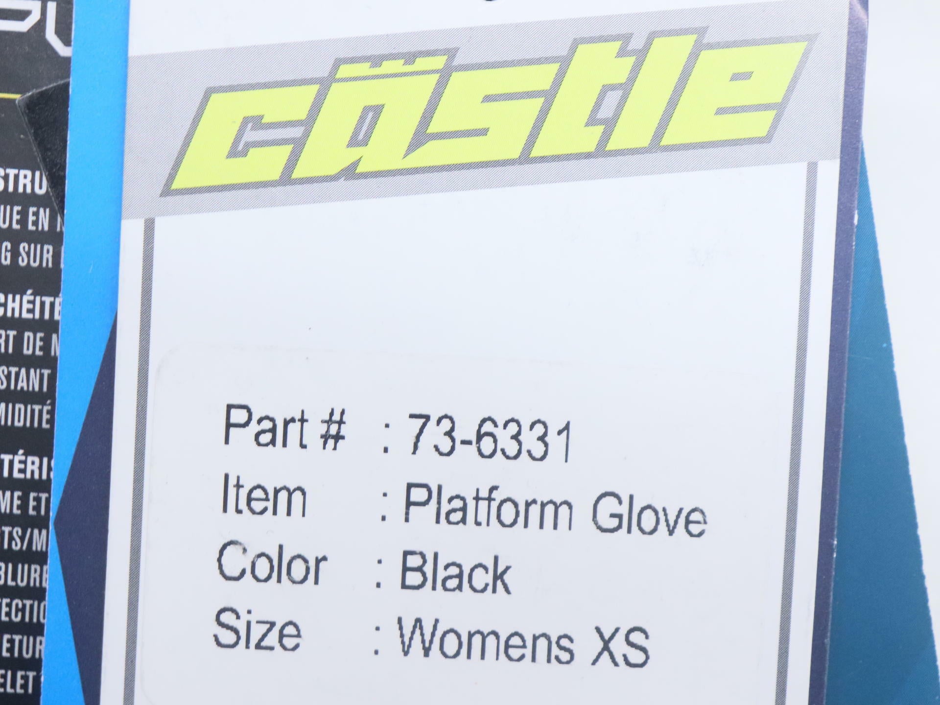 OPEN BOX - Castle X Platform Snowmobile Glove Womens XS Black - 73-6331
