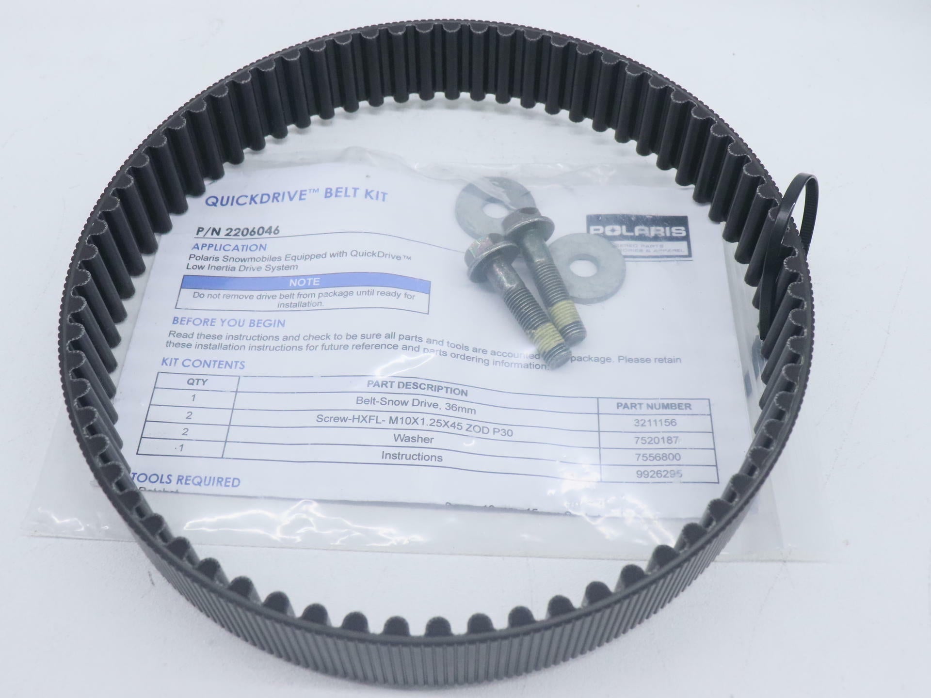 OPEN BOX - OEM Polaris Quickdrive Belt Snowmobile 2206046 - RMK AXYS Patriot