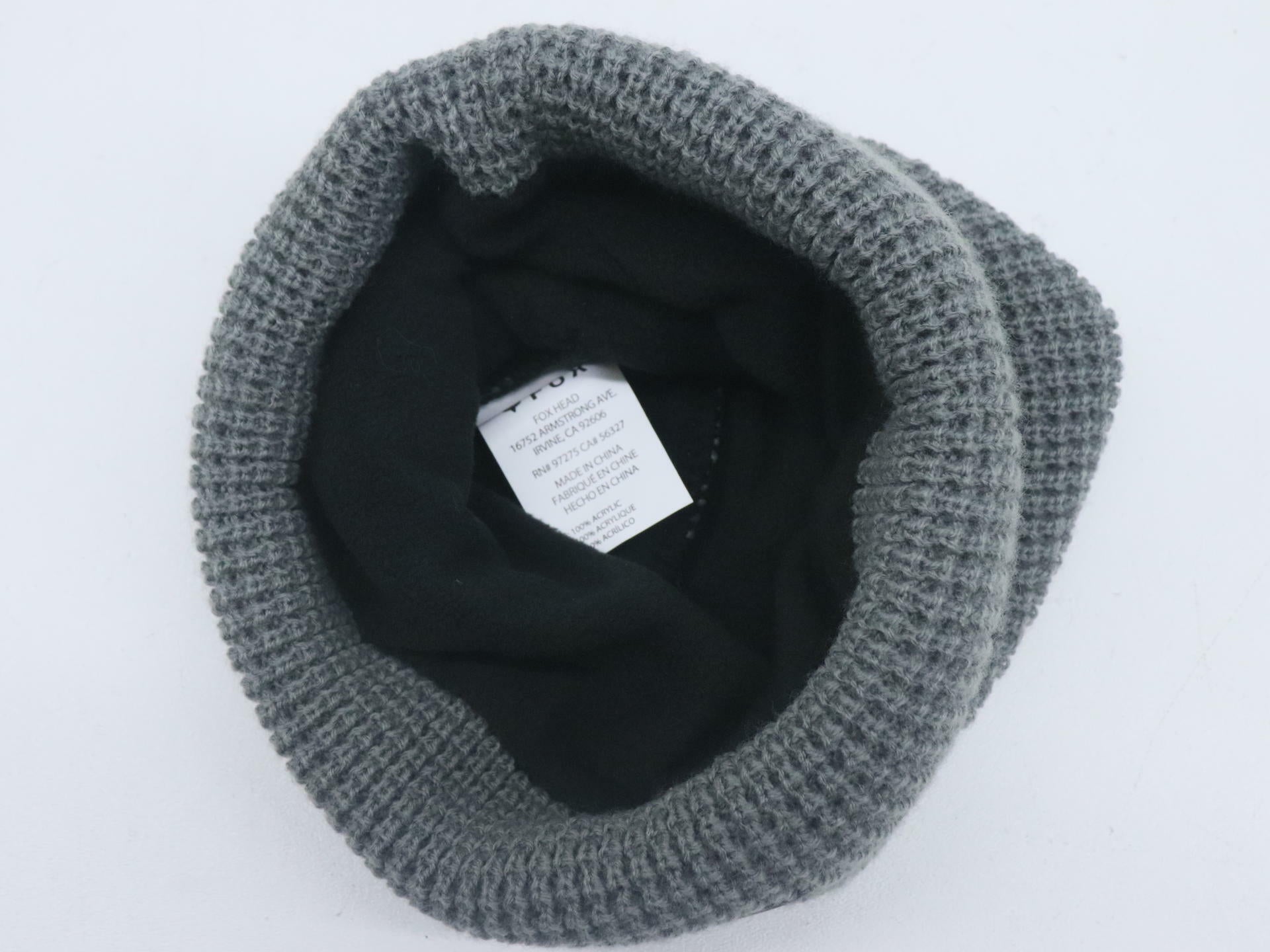 Fox Racing Zenther Beanie Pewter Grey- Adult One Size - 31827-052-OS - Open Box