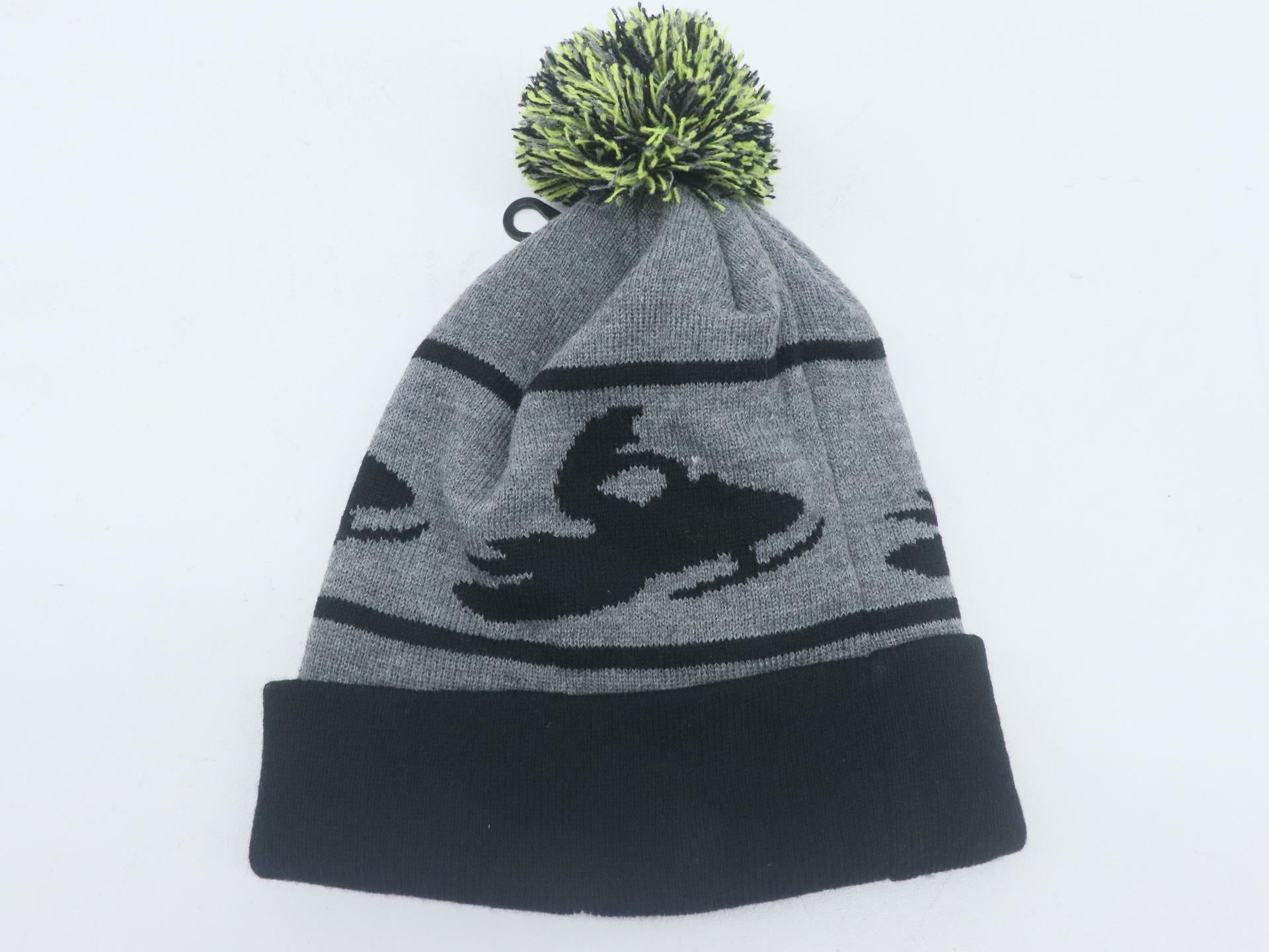 OPEN BOX - Klim Bomber Beanie Hat Black Grey- Adult One Size - 6028-002-000-000