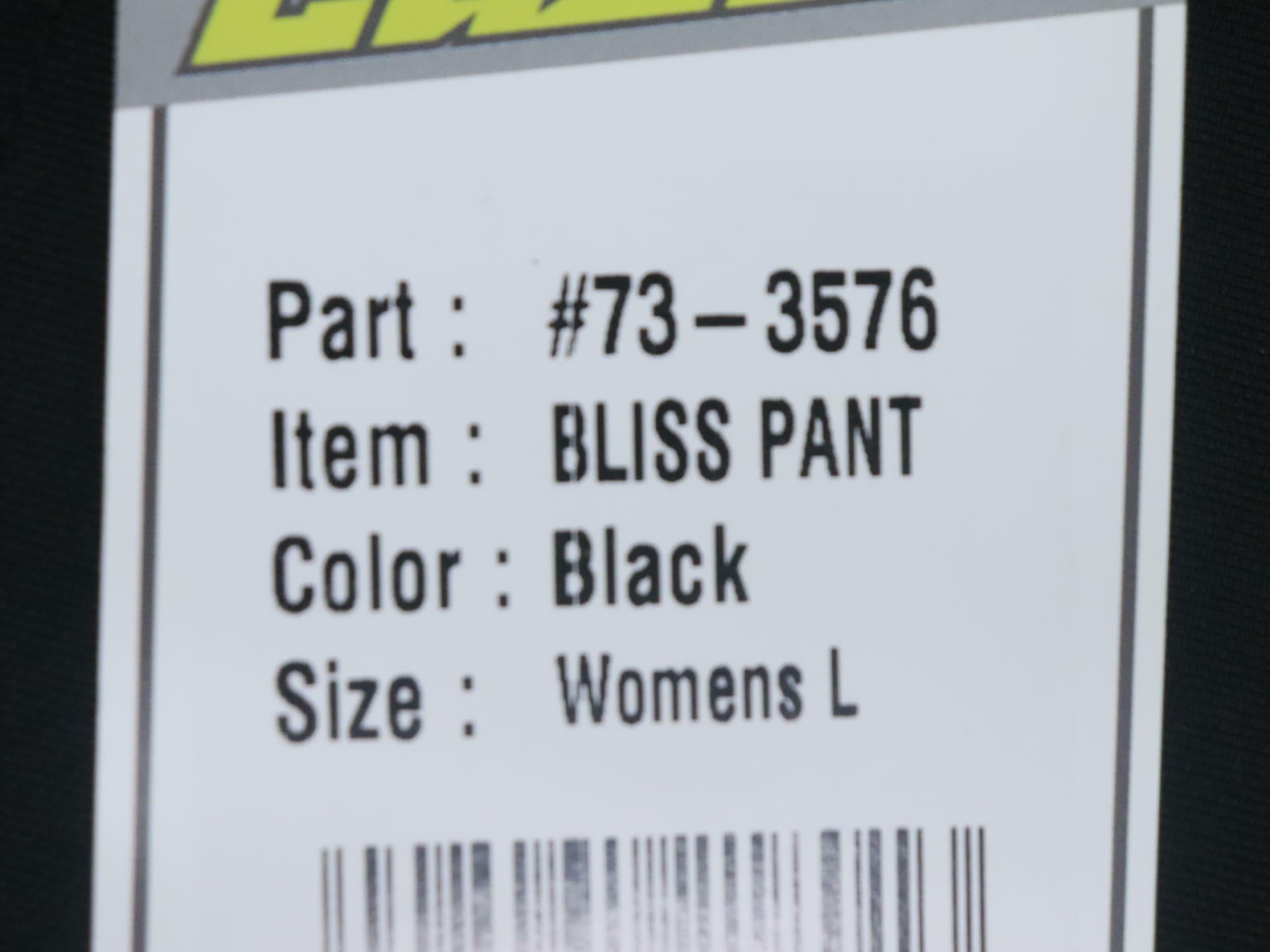 OPEN BOX - Castle X Snow Pants Bliss G2 Black - WOMENS LARGE LG - 73-3576