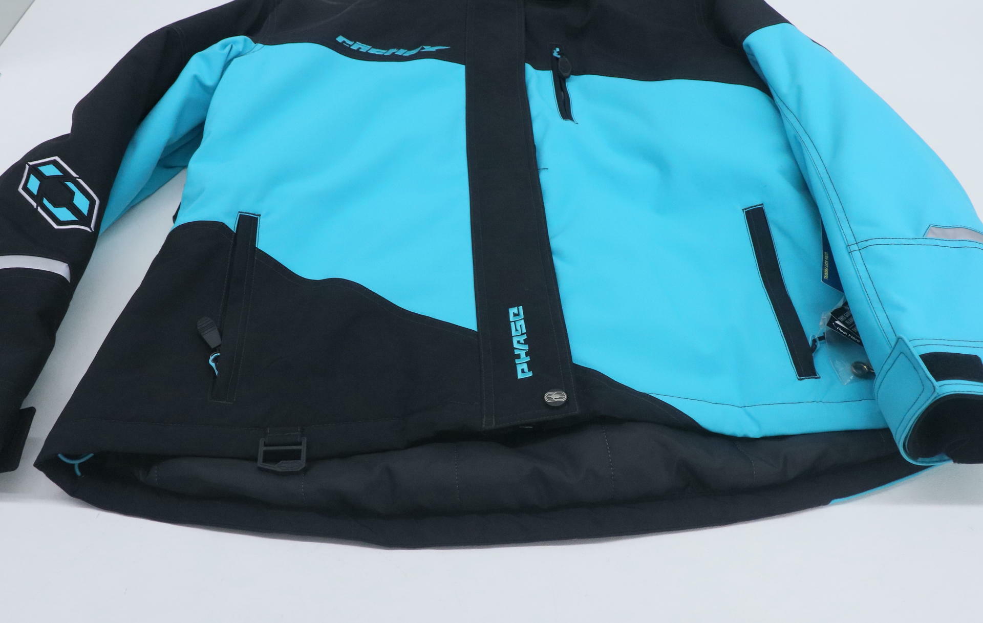 Castle X Phase Women's Snowmobile Jacket Black Turquoise 2XL 71-4229 - Open Box