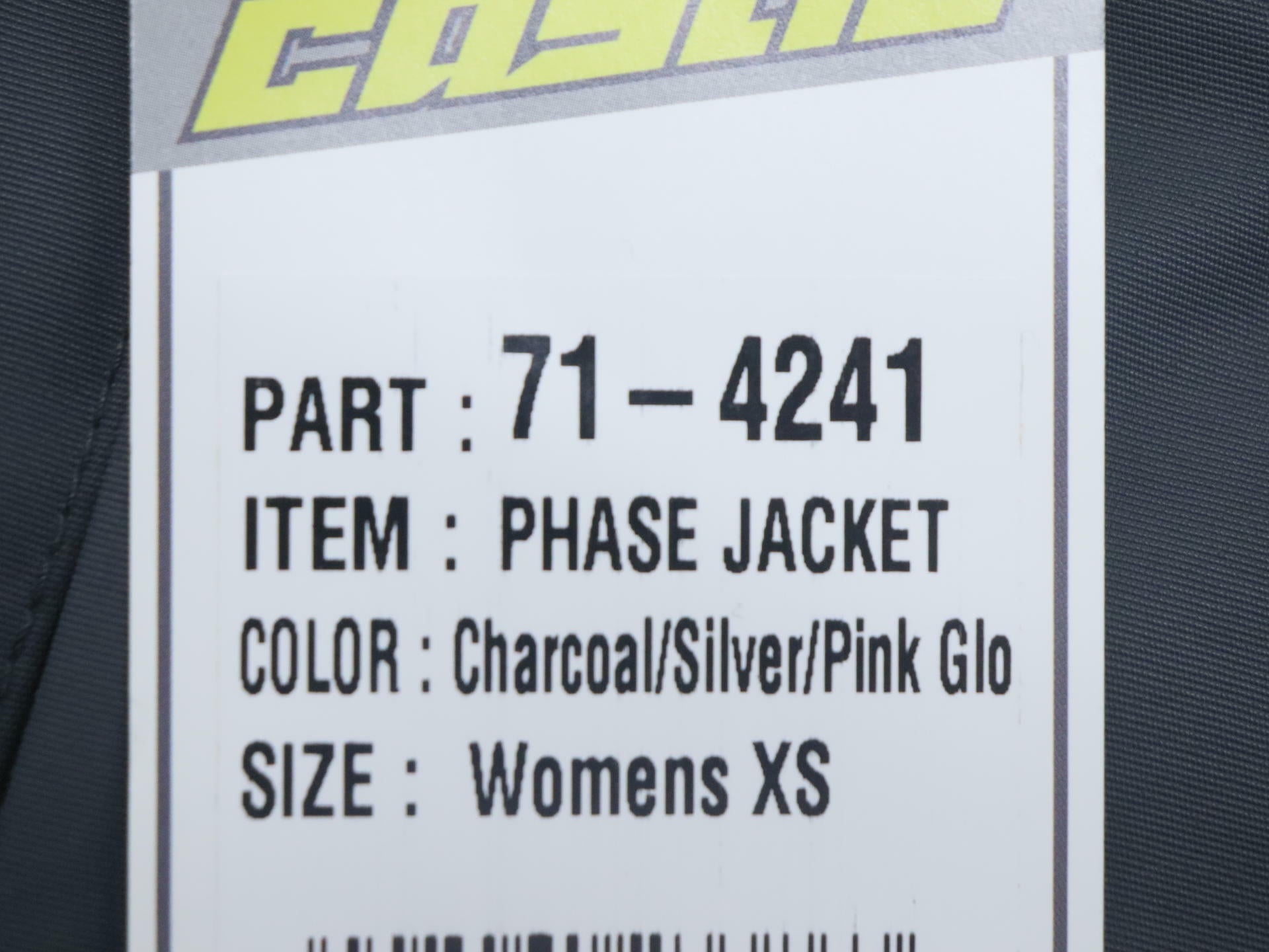 Castle X Womens Phase Snowmobile Jacket Silver Pink Glo XS 71-4241 - Open Box