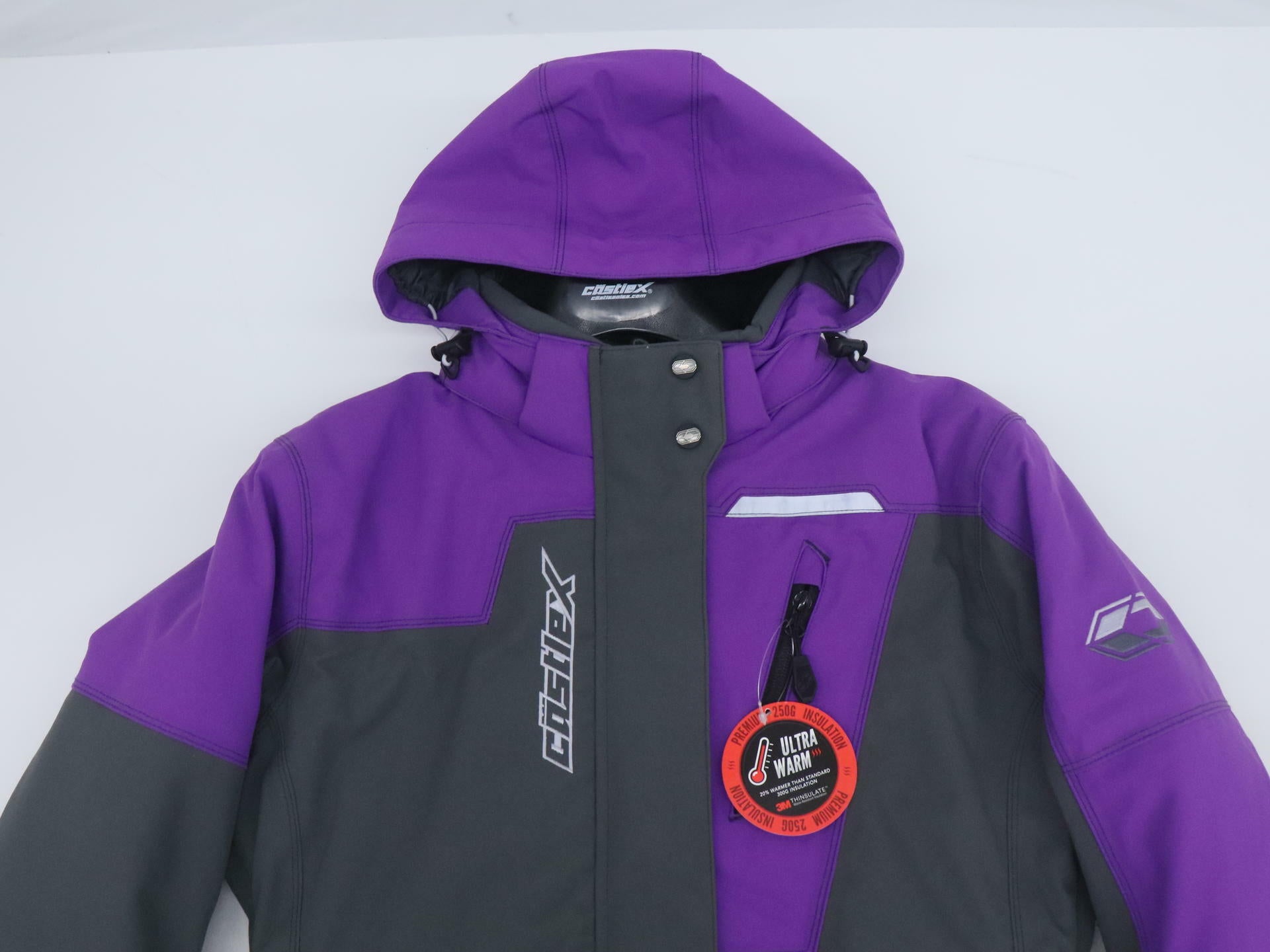 Castle X Womens Polar Winter Jacket Grape Charcoal Small 71-4392 - Open Box