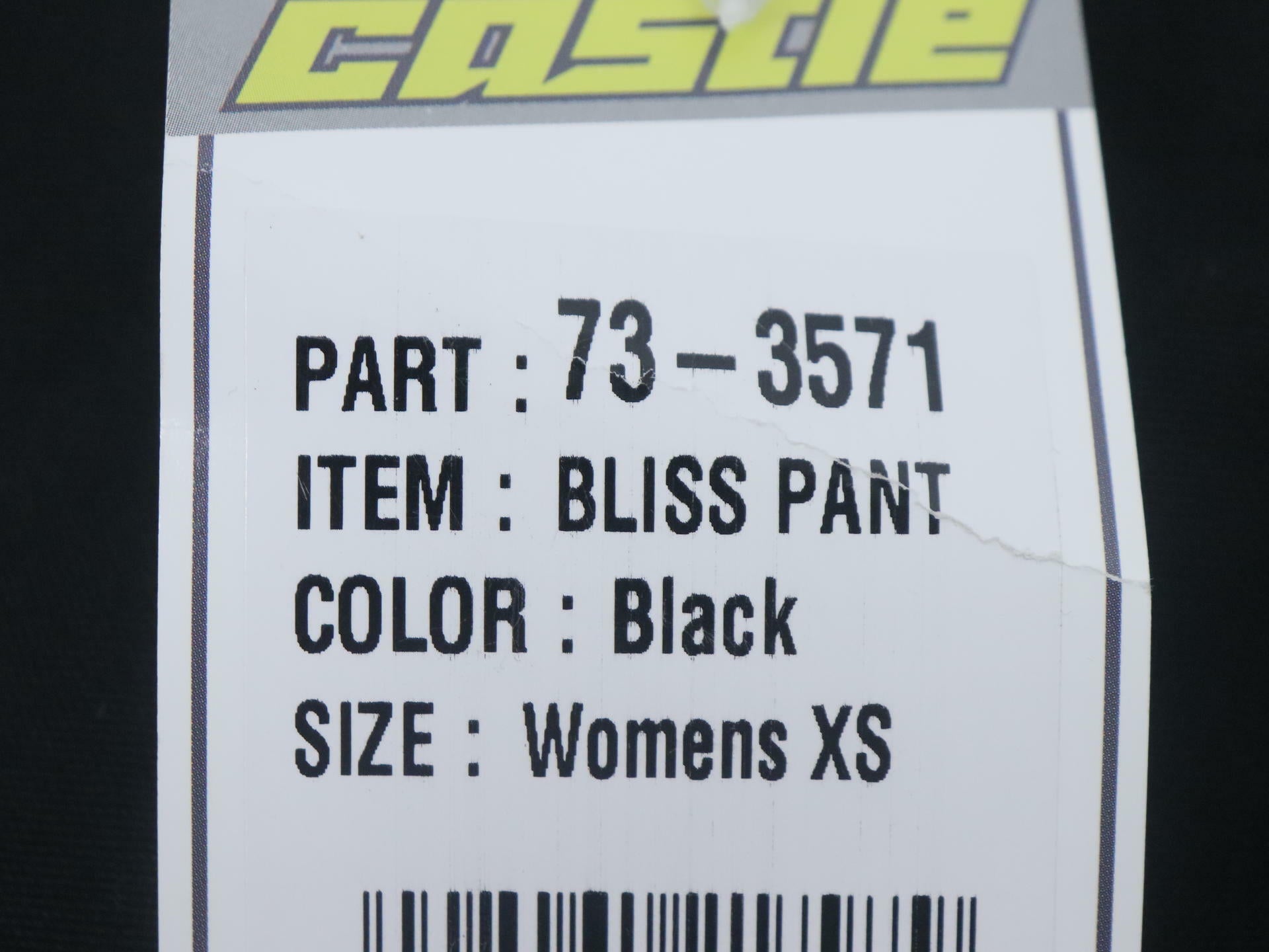 OPEN BOX - Castle X Snow Pants Bliss G2 Black - WOMENS X-SMALL - 73-3571