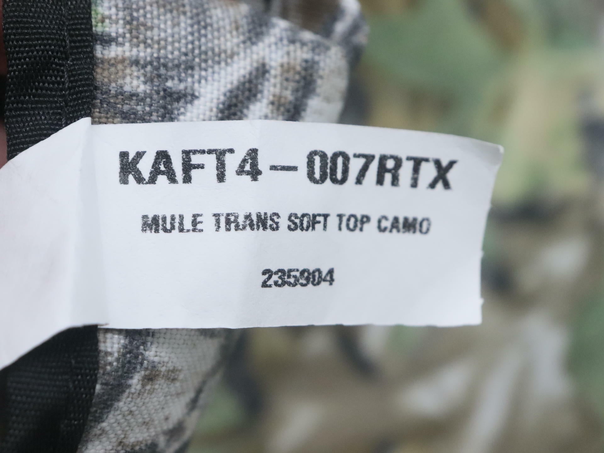 Kawasaki OEM Mule 3010 Fabric Soft Roof Camo RealTree KAFT4-007RTX - Open Box