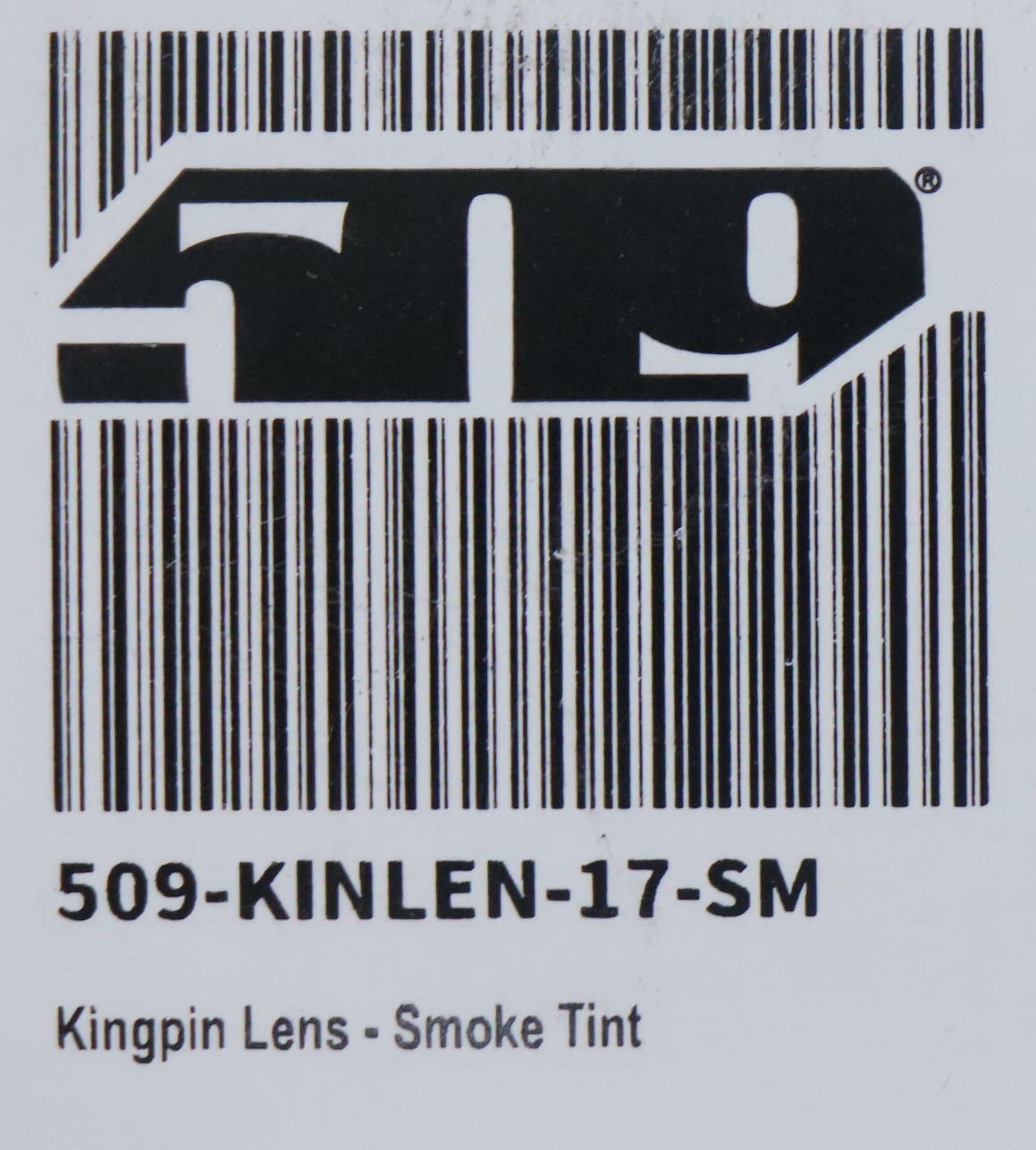 509 Kingpin Lens Light Smoke Dual Pane Anti-Fog 509-KINLEN-17-SM - Open Box