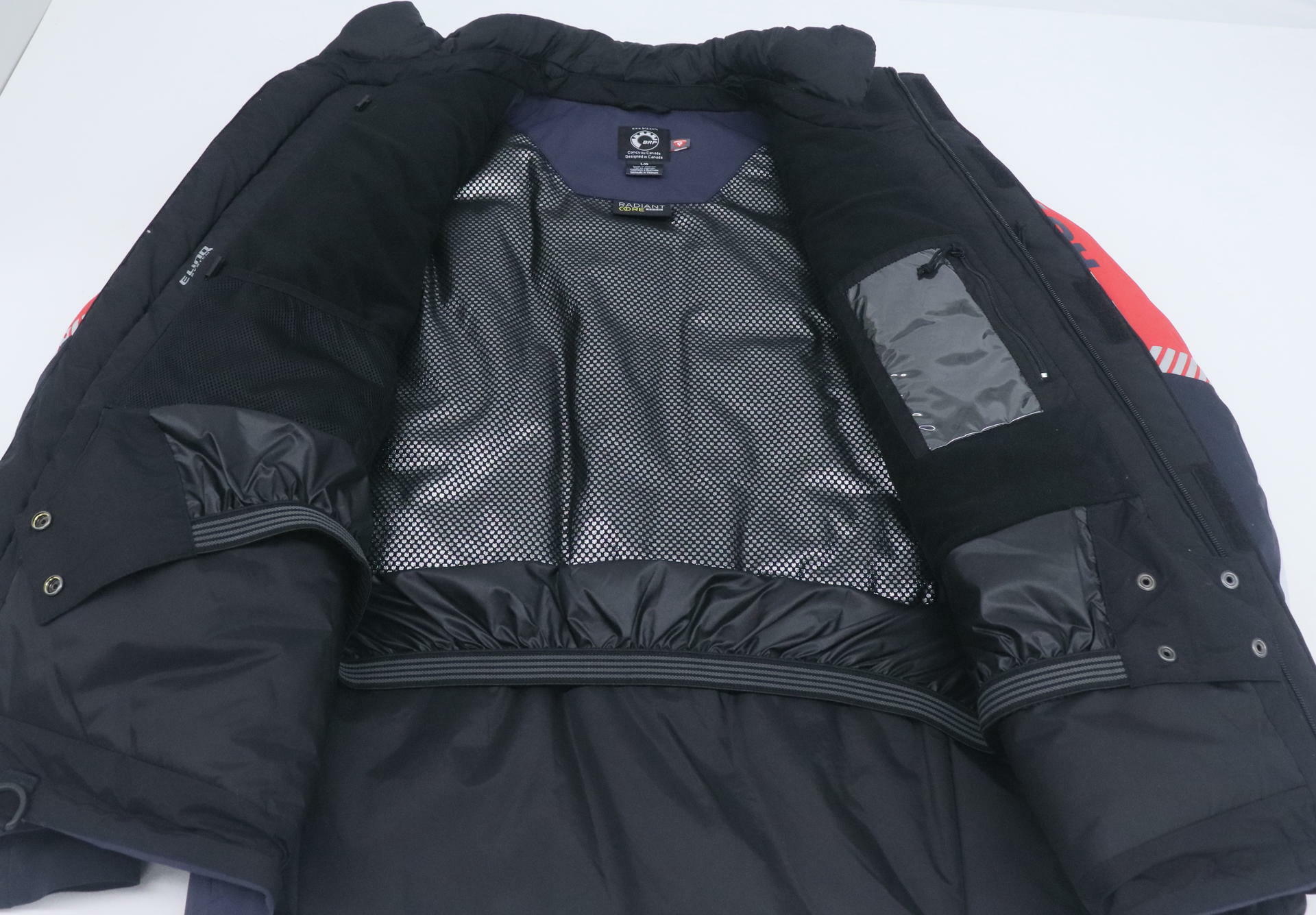 Ski-Doo Mens X-Team Snowmobile Jacket Navy Red LG 4409370916 - Open Box