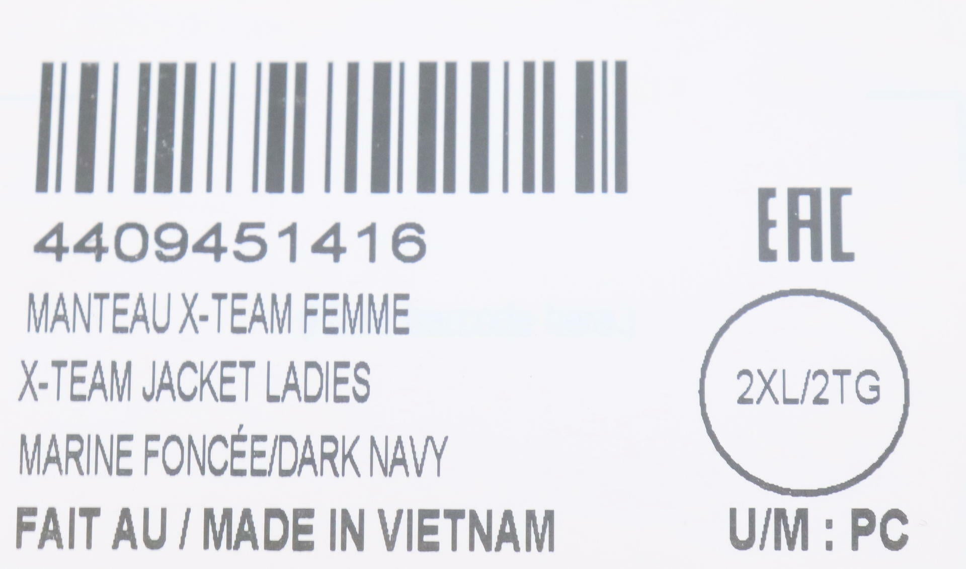 Ski-Doo X-Team Womens Jacket Marine Dark Navy 2XL 4409451416 - Open Box