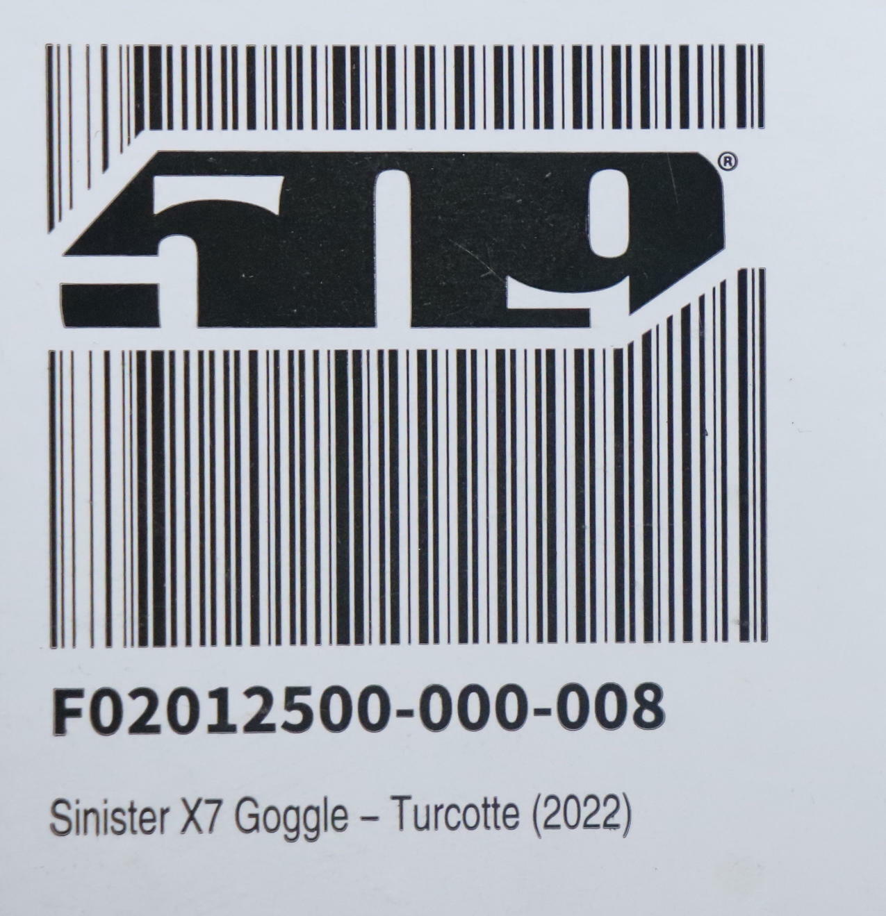 509 Sinister X7 Goggles Turcotte El Dorado Mirror F02012500-000-008 - Open Box