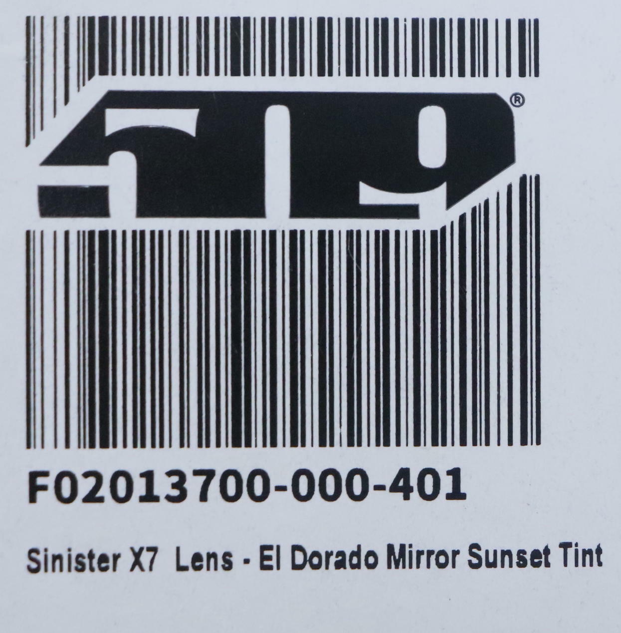 509 Sinister X7 Goggle Lens El Dorado Mirror Sunset F02013700-000-401 - Open Box
