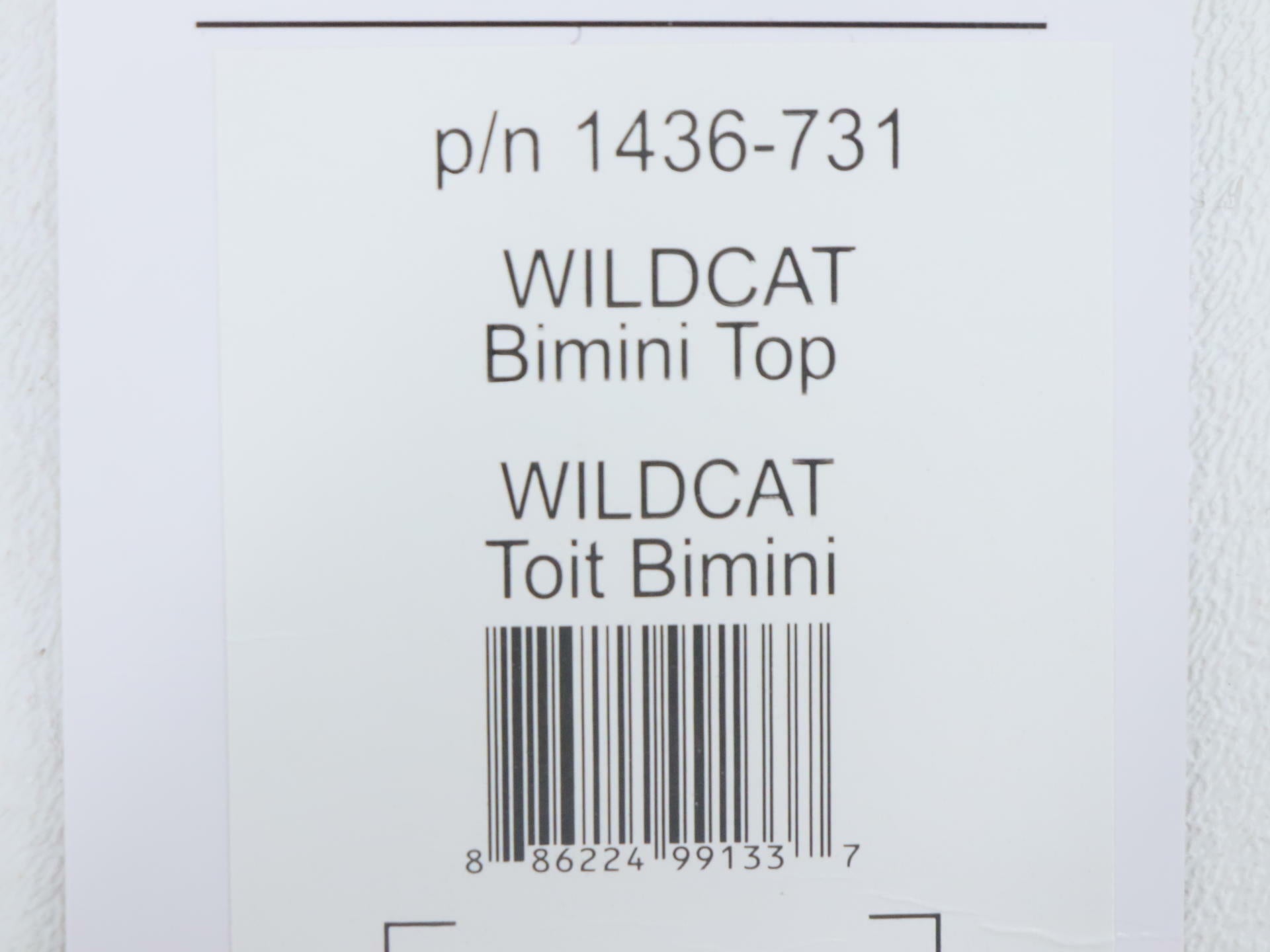 Arctic Cat Wildcat Bimini Soft Top Fabric 2012-2016 OEM 1436-731 - Open Box