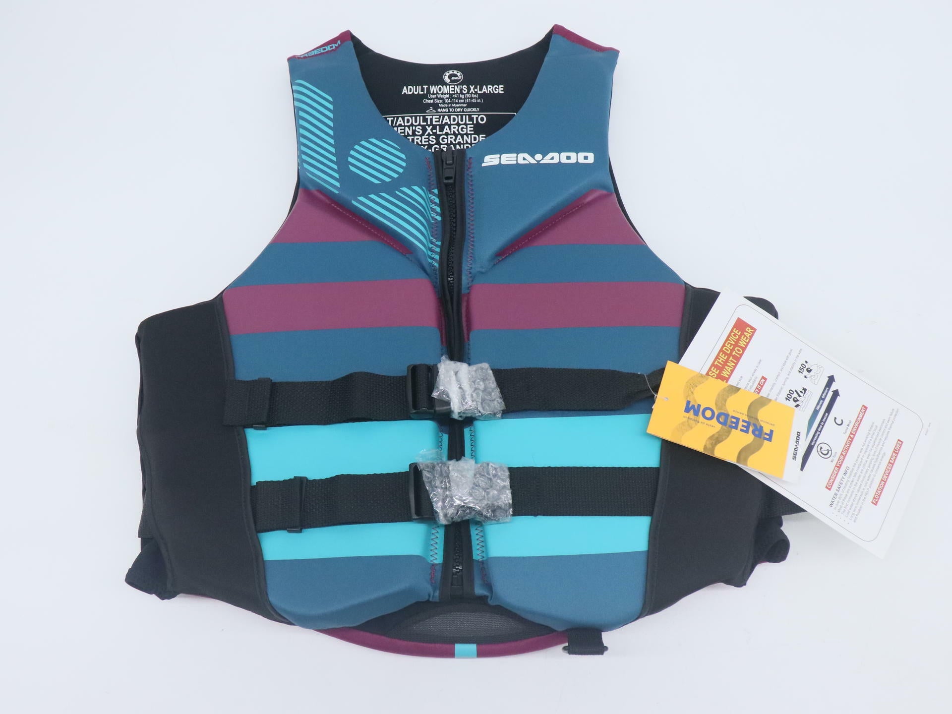 Sea-Doo Freedom PFD Life Jacket Turquoise Women's XL 2859451276 - Open Box