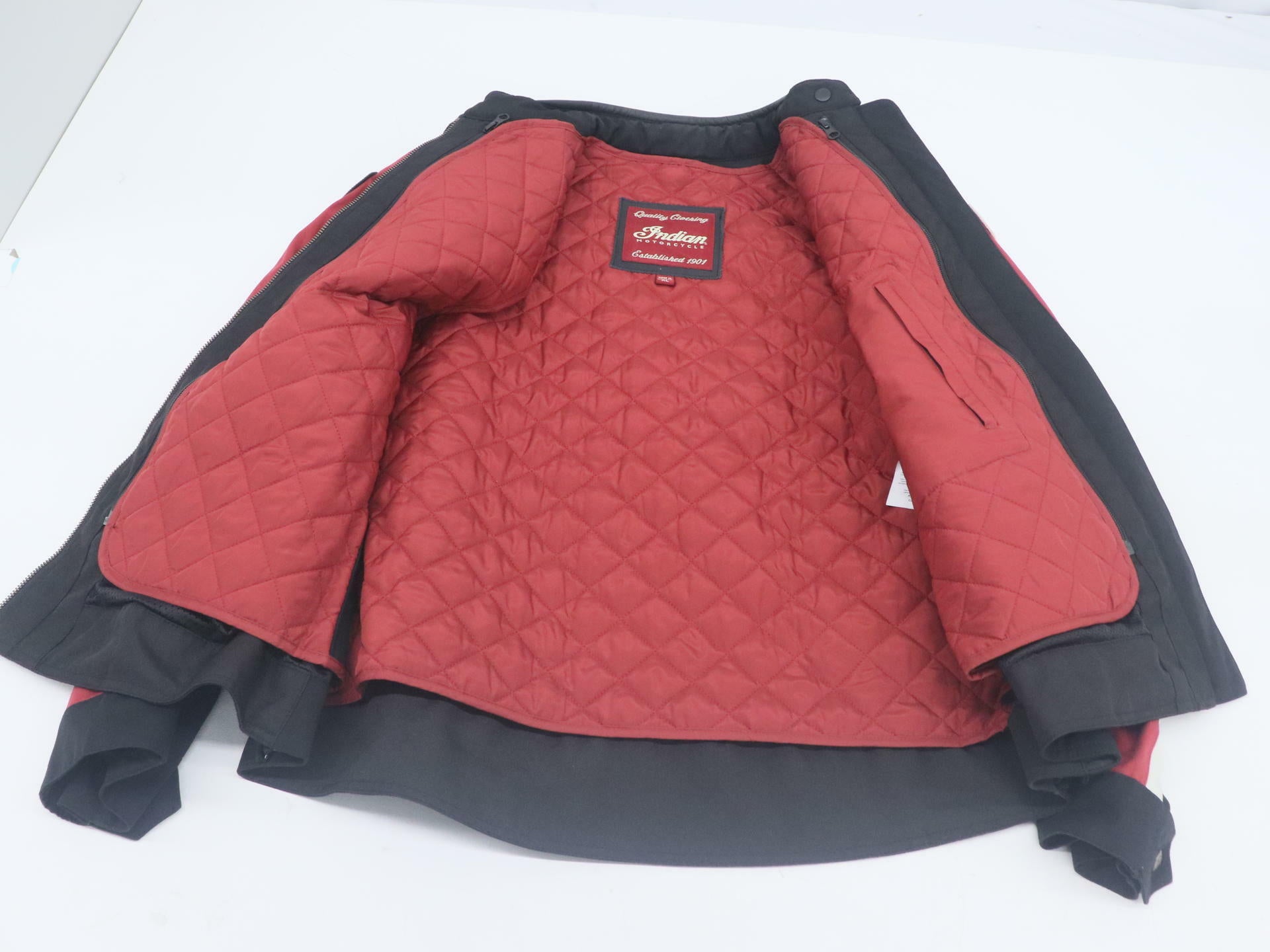 Indian Black Hills Women's XL Motorcycle Jacket Black Red 286283809 -OPEN BOX