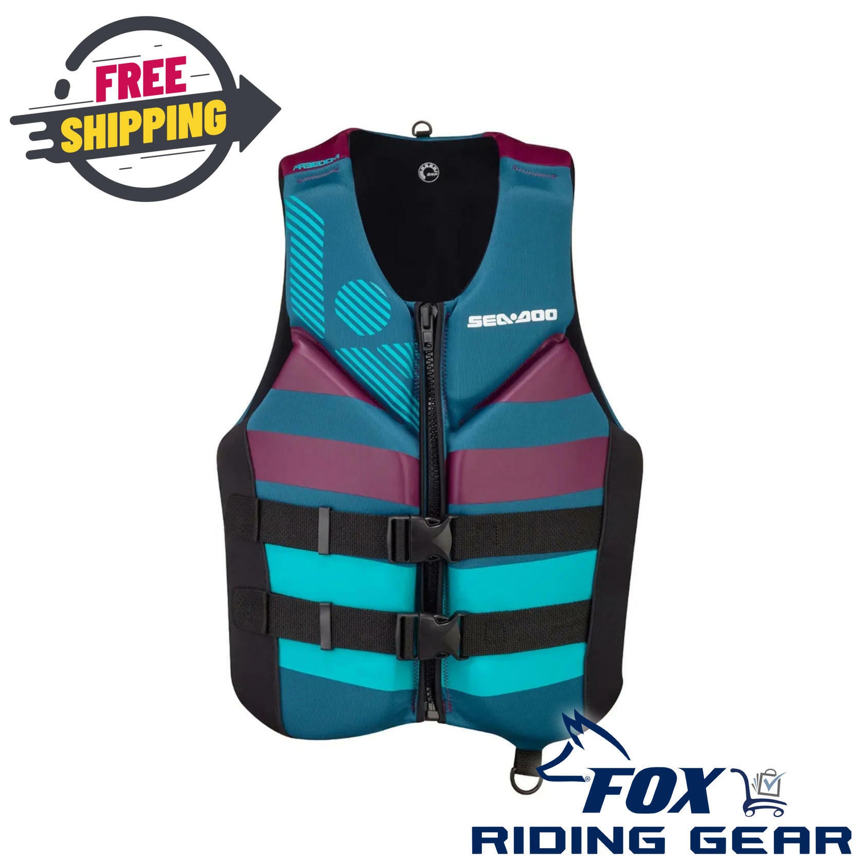 Sea-Doo Freedom PFD Life Jacket Turquoise Women's XL 2859451276 - Open Box
