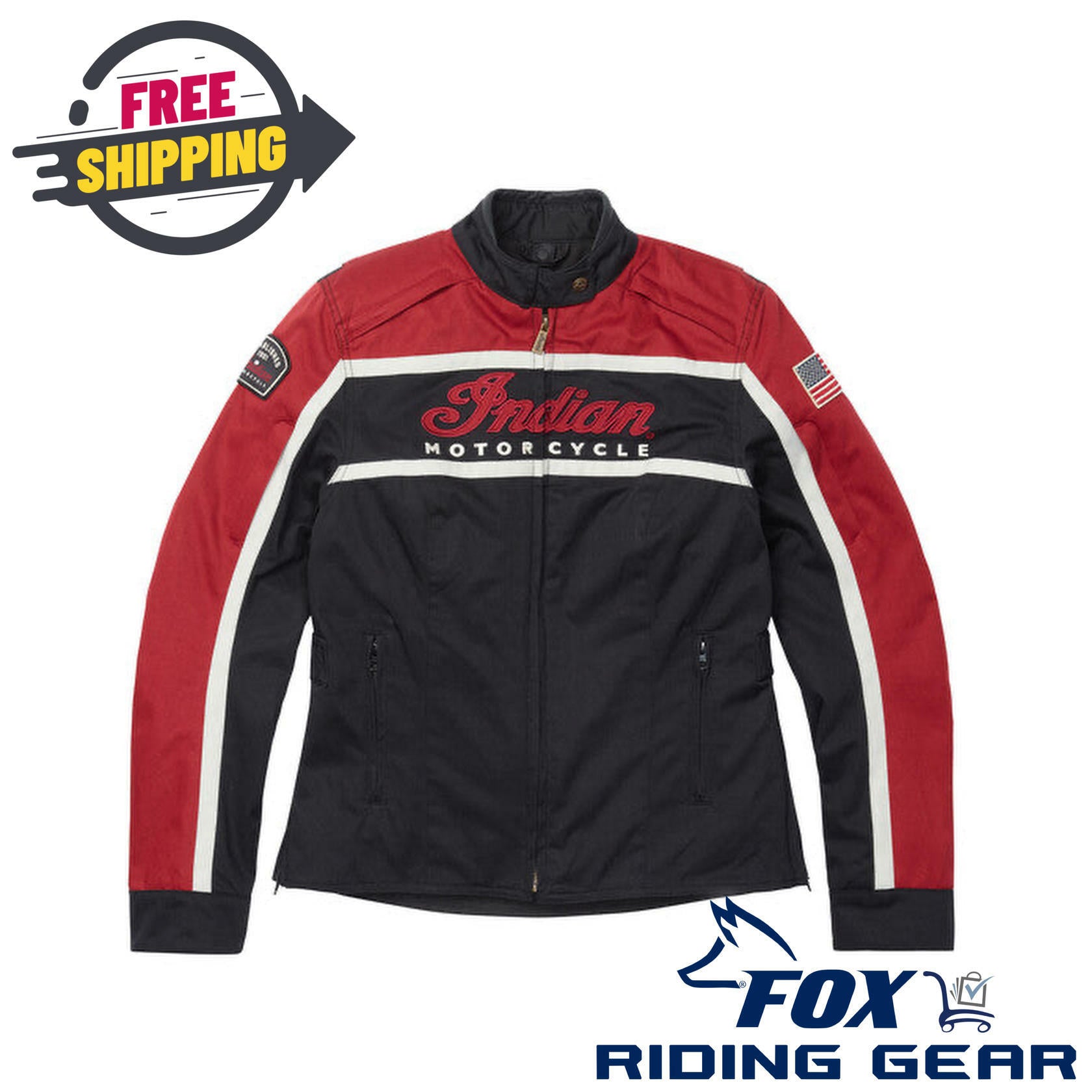 OPEN BOX - Indian Black Hills Jacket Black/Red - Women's XL - 286283809