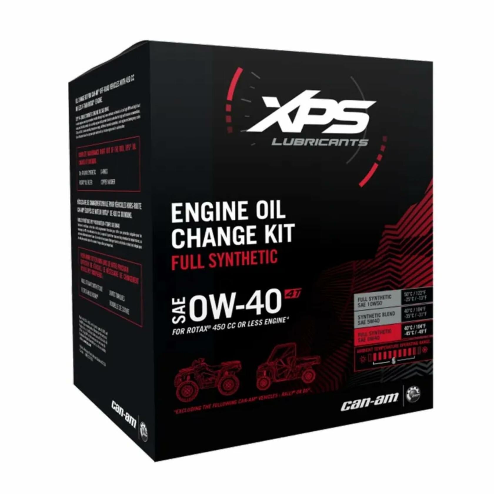 Can-Am 9779257 BRP  4T 0W-40 Full Synthetic XPS Oil Change Kit Rotax 450cc