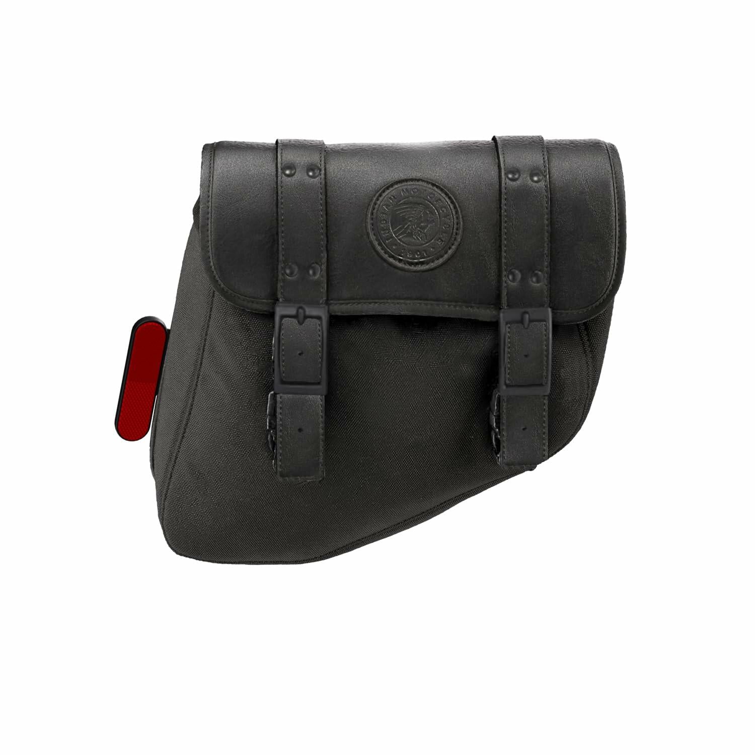 Indian Motorcycle Right-Hand Bobber Saddlebag, for Specific Models, Black Polyester, Mounting Hardware and Reflector - Part 2890284-VBA