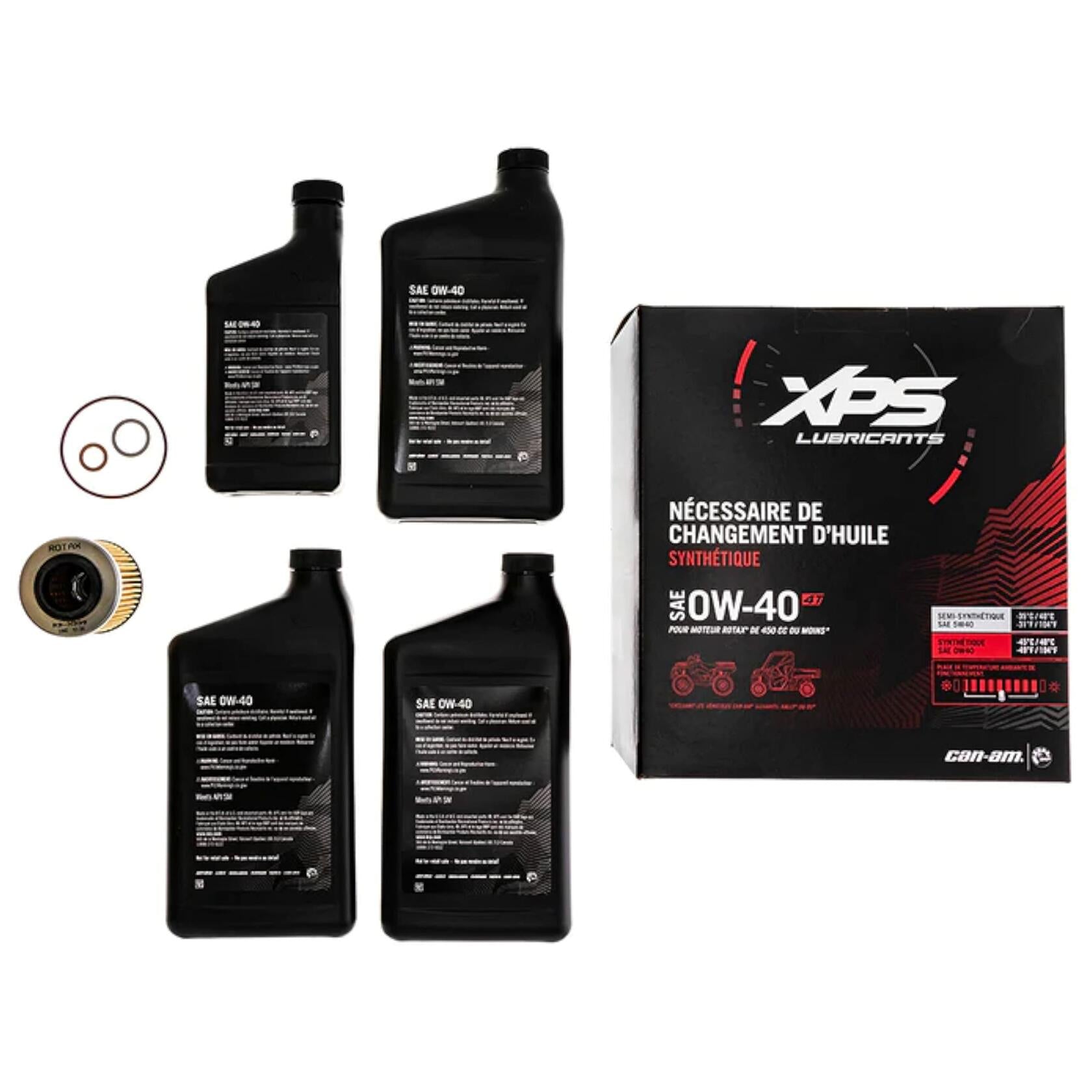 Can-Am 9779257 BRP  4T 0W-40 Full Synthetic XPS Oil Change Kit Rotax 450cc